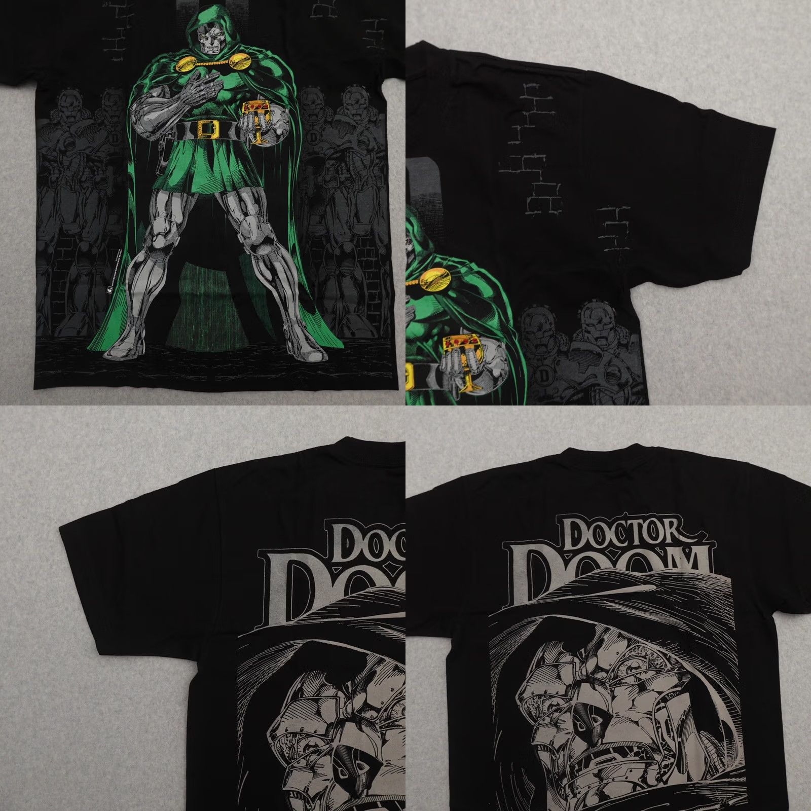Vintage MASK AND DISGUISE T-Shirt Mens Large (23X30) Doom Jumbo Print Black Gray Short Sleeve Shirt Regular Fit Size US L / EU 52-54 / 3 - 8 Thumbnail