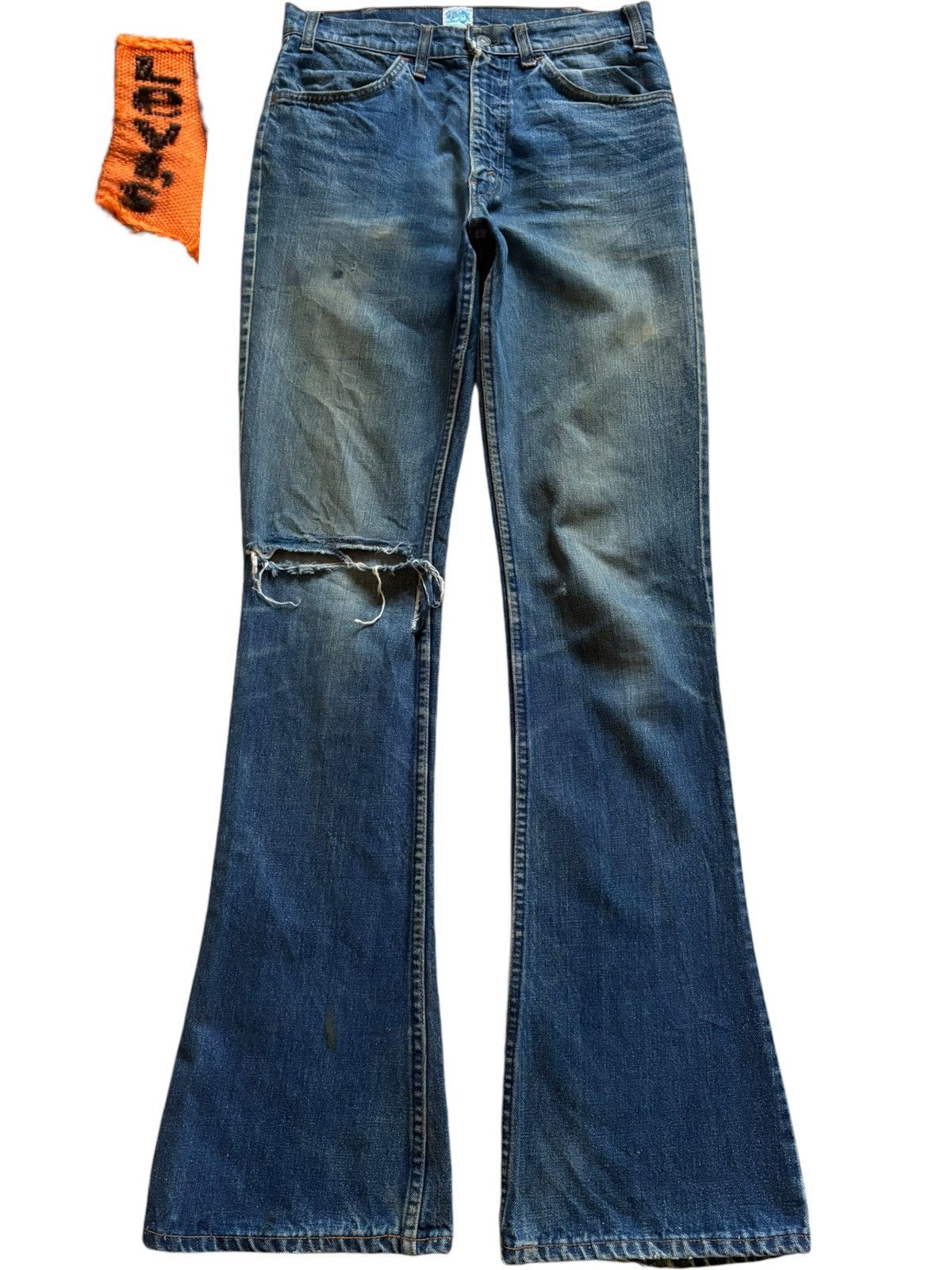 Levi's Vintage 80s Levis Orange Tab Flare Jeans Button #16 Size US 31 - 1 Thumbnail