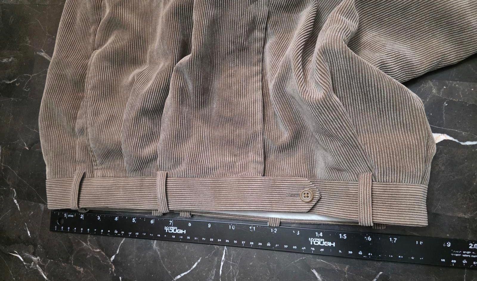 Alan Flusser Alan Flusser Mens Brown Corduroy Pants Pleated Relaxed W40 Size US 40 / EU 56 - 11 Thumbnail