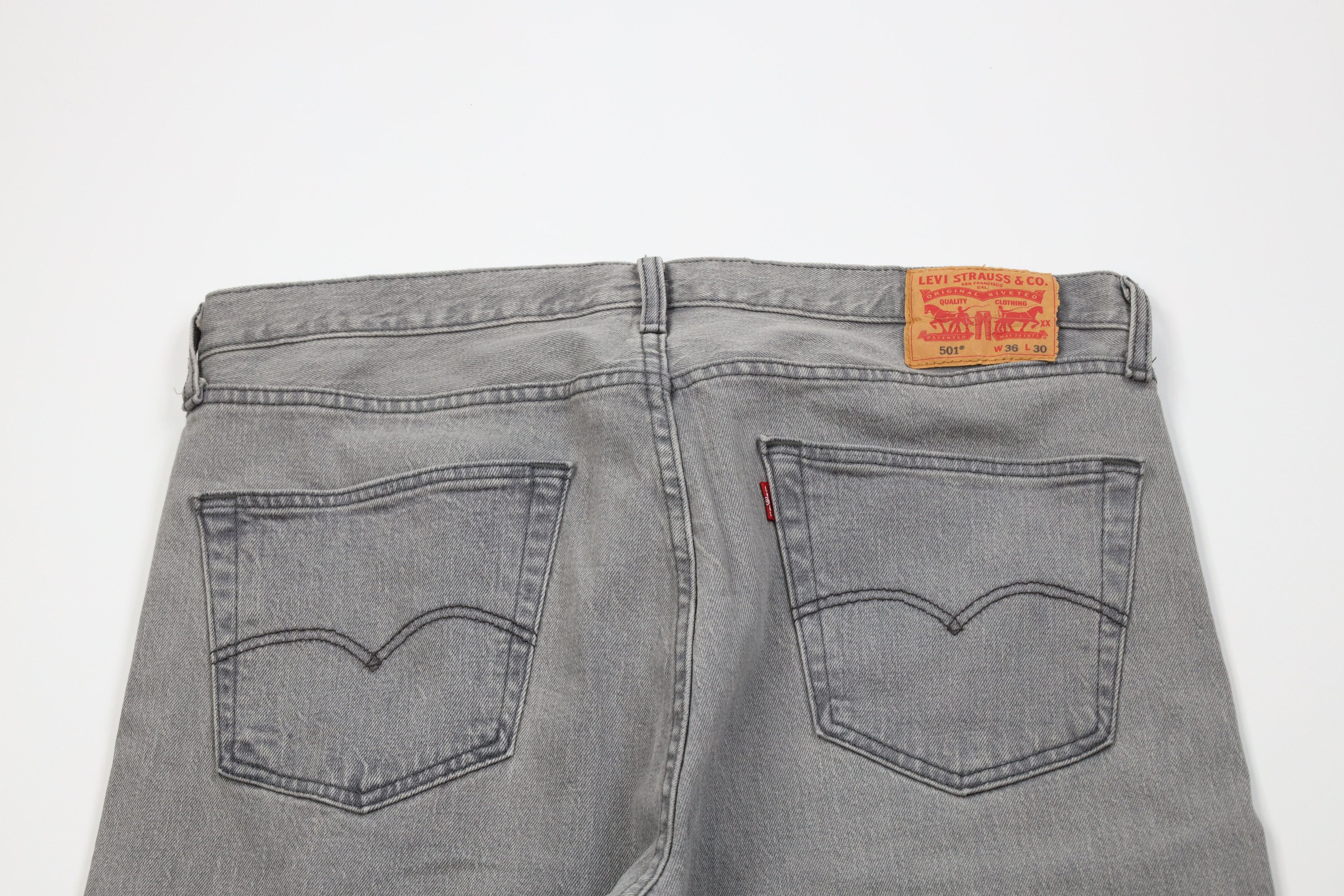 Levi's Vintage Y2K Levis 505xx Fly Regular Straight Leg Jeans Gray Size US 36 / EU 52 - 10 Thumbnail