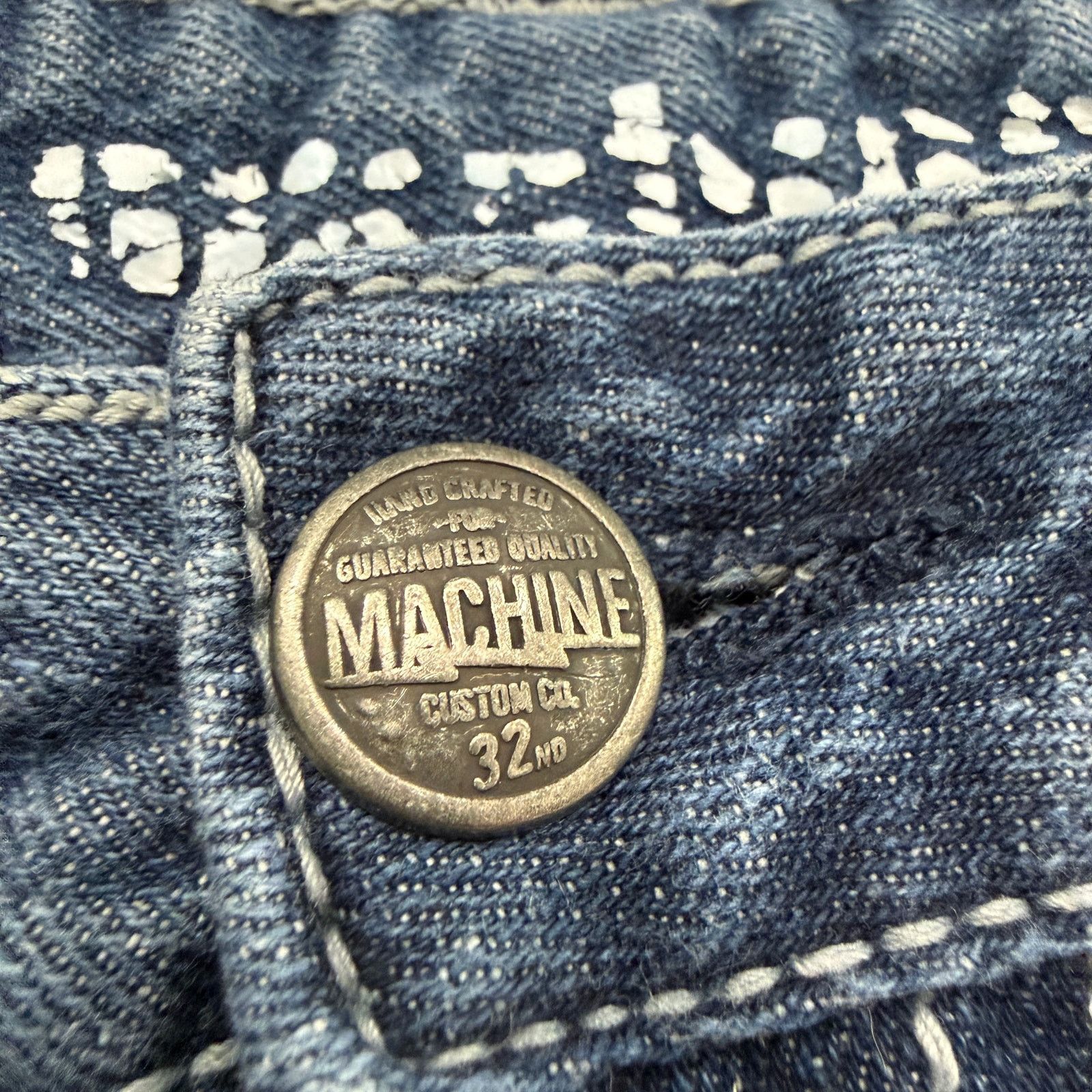 Vintage Vintage Machine Embroidered Jeans Mens 34x34 Blue Faded Size US 34 / EU 50 - 5 Thumbnail