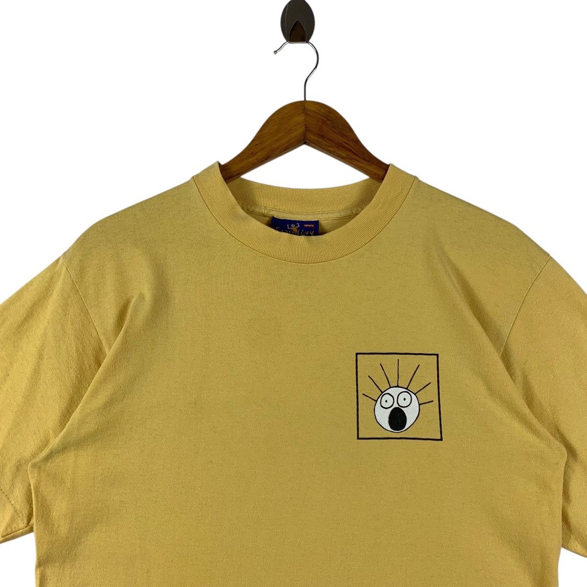 Levi's × Vintage Vintage 90s LEVIS Scared Guy printed design tee Size US M / EU 48-50 / 2 - 3 Thumbnail