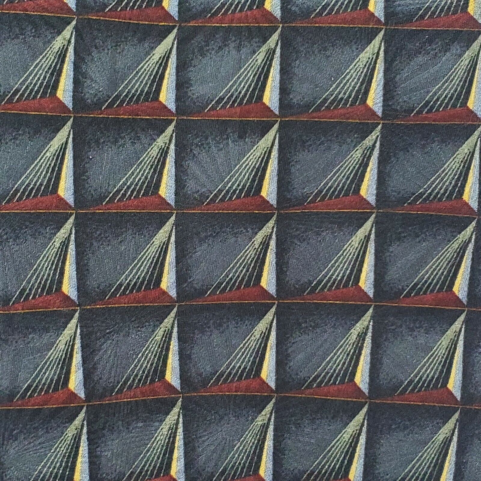Stafford Stafford Geometric Blue Silk Tie Short Size ONE SIZE - 2 Thumbnail