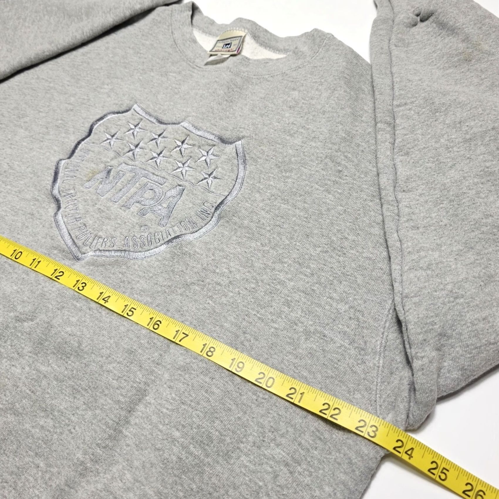 Lee VINTAGE National Tractor Pullers Sweatshirt NTPA Embroidered Men's Large 90's Gray Size US L / EU 52-54 / 3 - 3 Thumbnail