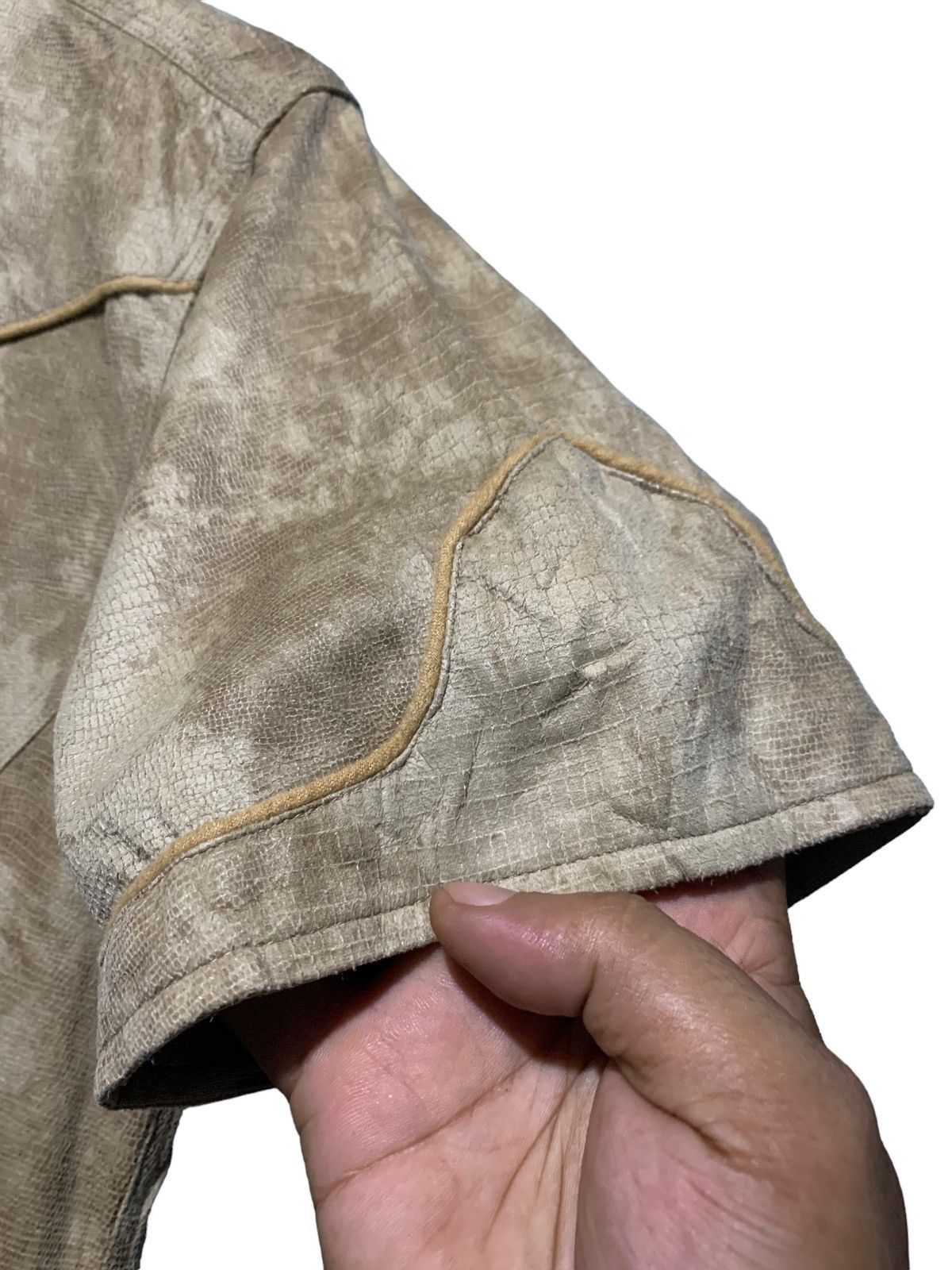 If Six Was Nine Semantic Design snakeskin texture double collar shirt Size US M / EU 48-50 / 2 - 5 Thumbnail