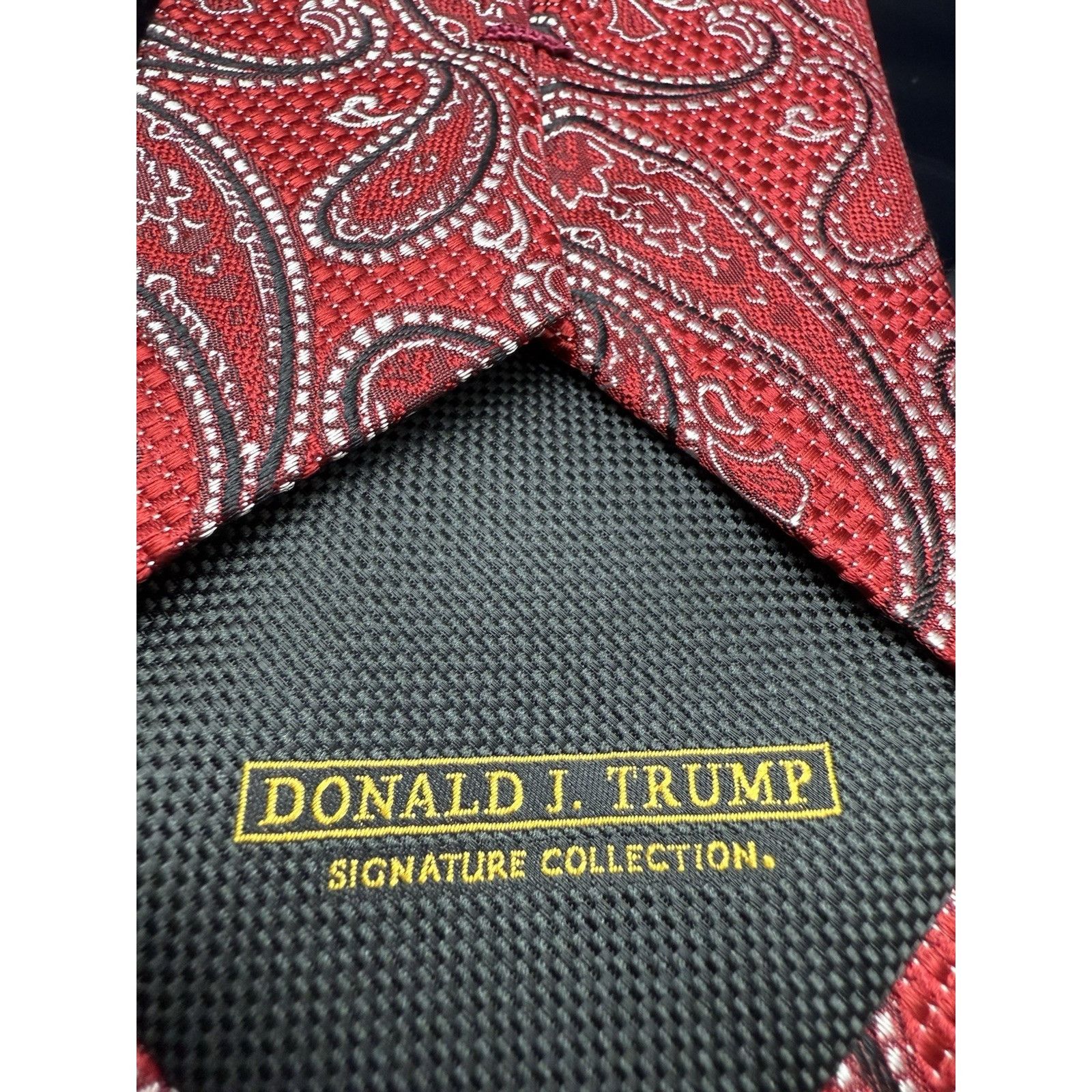 Donald Trump Donald Trump Necktie Signature Collection 100% Silk Red Whi Size ONE SIZE - 6 Thumbnail