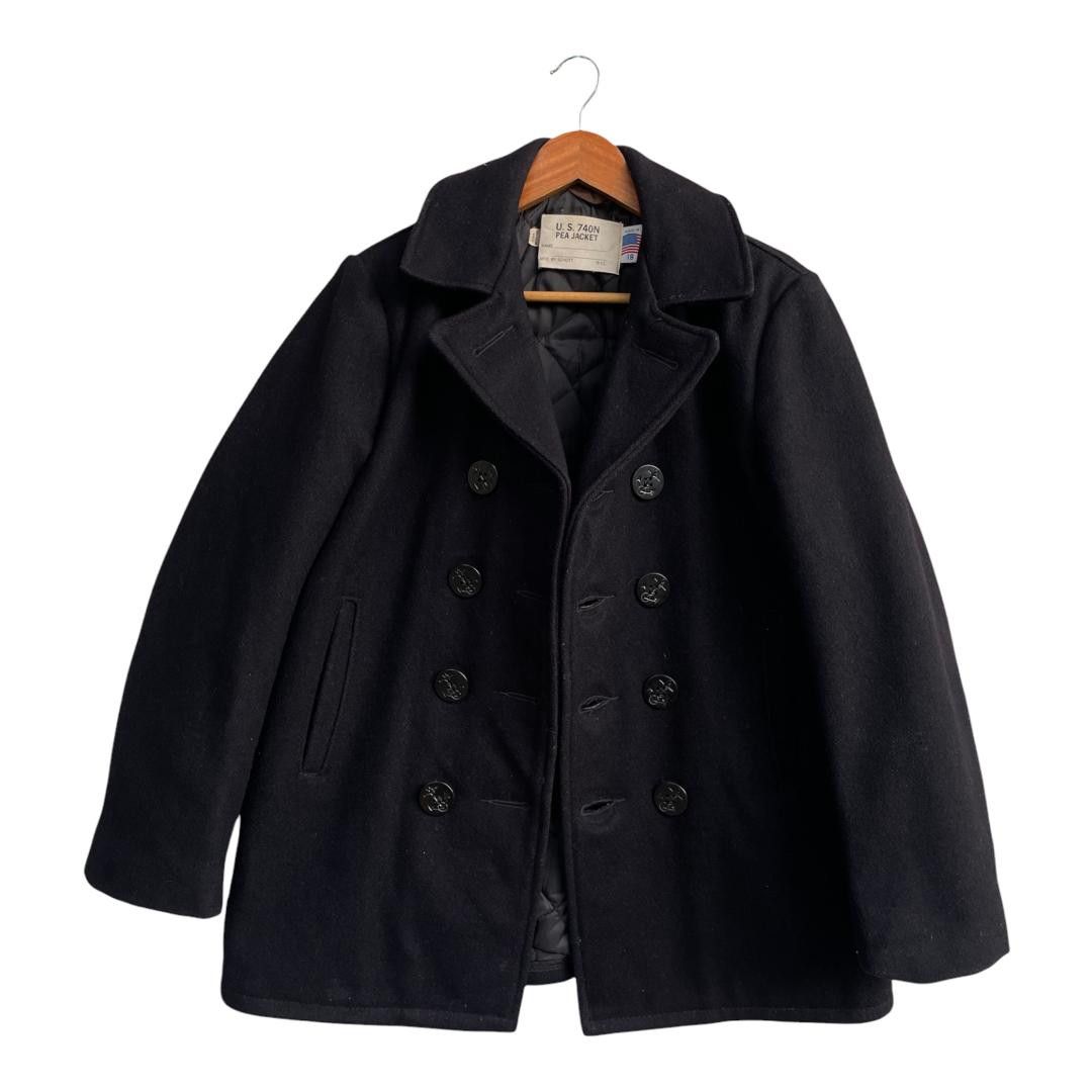 Schott Vintage Schoot Made In USA Peacoat Jacket Size US M / EU 48-50 / 2 - 7 Thumbnail