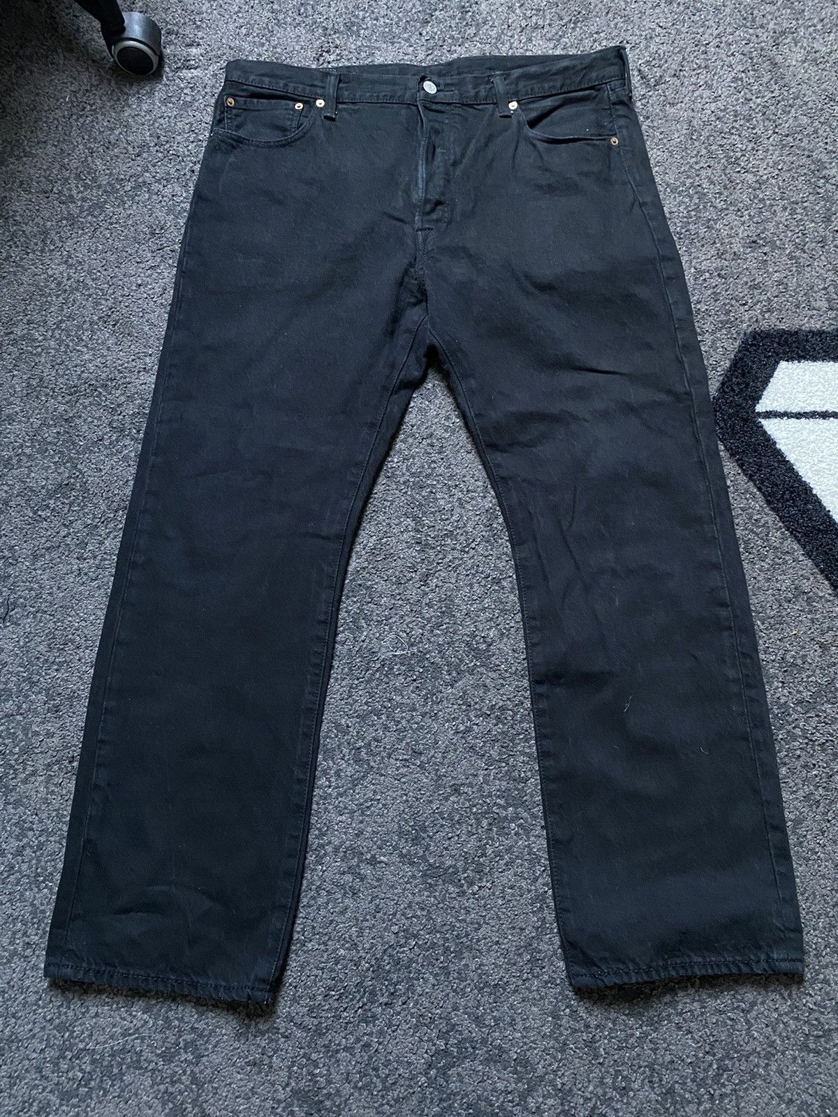 Levi's Levi's 501 Black Denim Jeans W36L30 Size US 36 / EU 52 - 2 Thumbnail