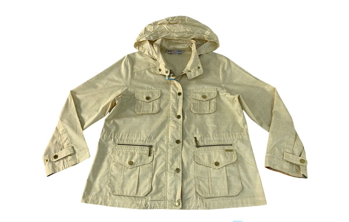 image of 90's Leonard Paris Sport Multipocketed Hooded Jacket in Yellow, Women's (Size Large)