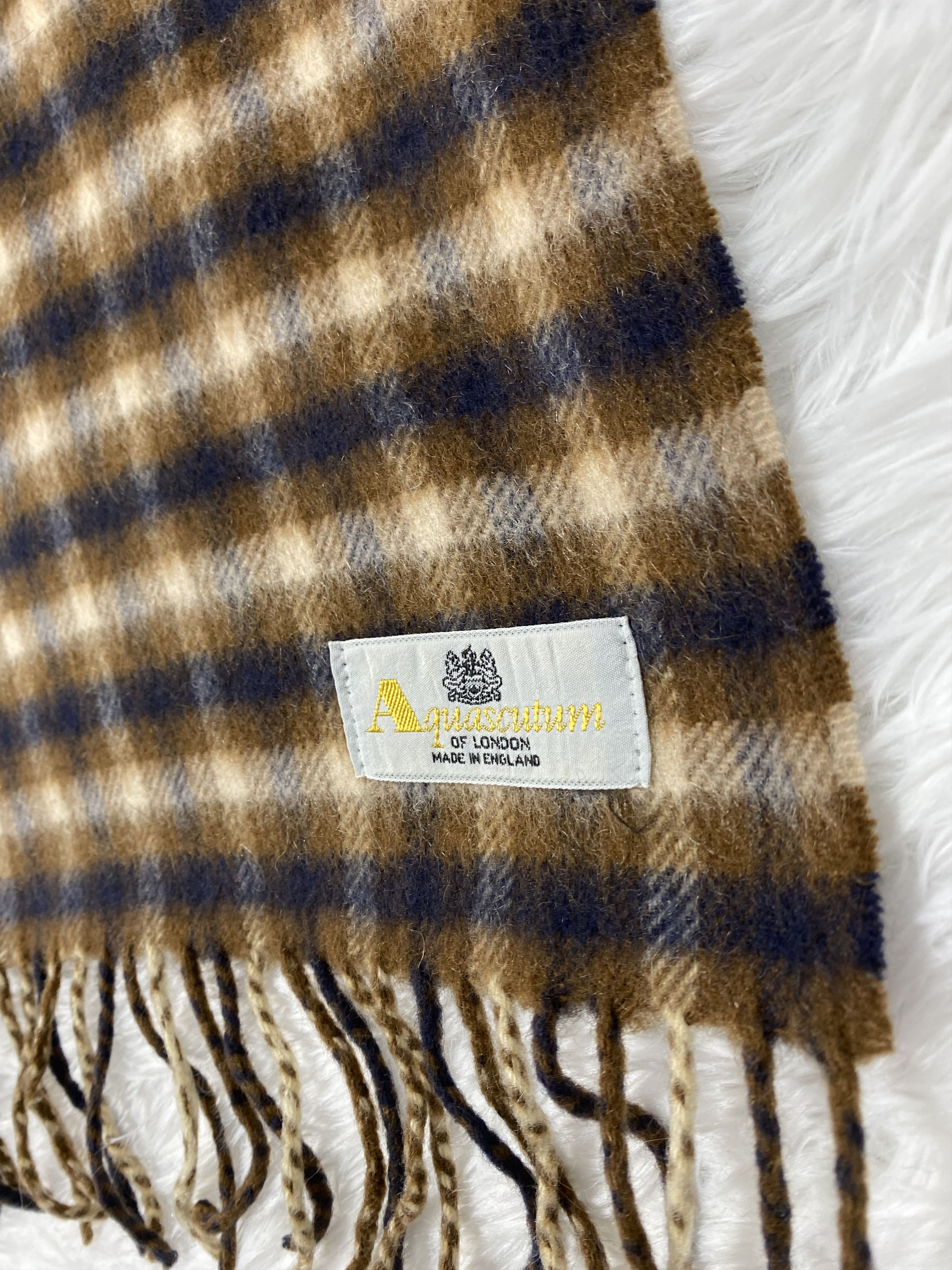 Aquascutum Vintage Aquascutum Scarf / Muffler Neckwear PM0038 Size ONE SIZE - 3 Thumbnail