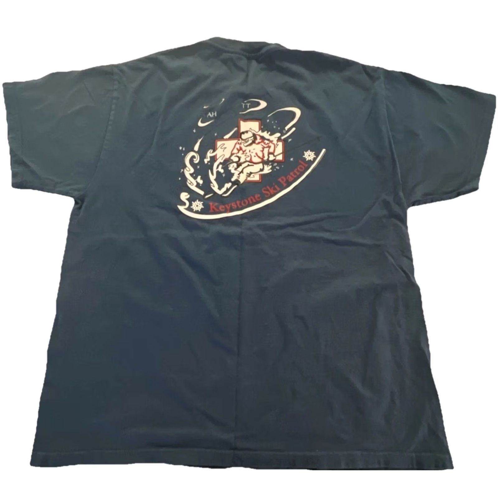 Doublet Hanes Beefy T Keystone Ski Patrol T Shirt Men’s Large Graphics Double Sided Blue Colorado Size US L / EU 52-54 / 3 - 3 Thumbnail