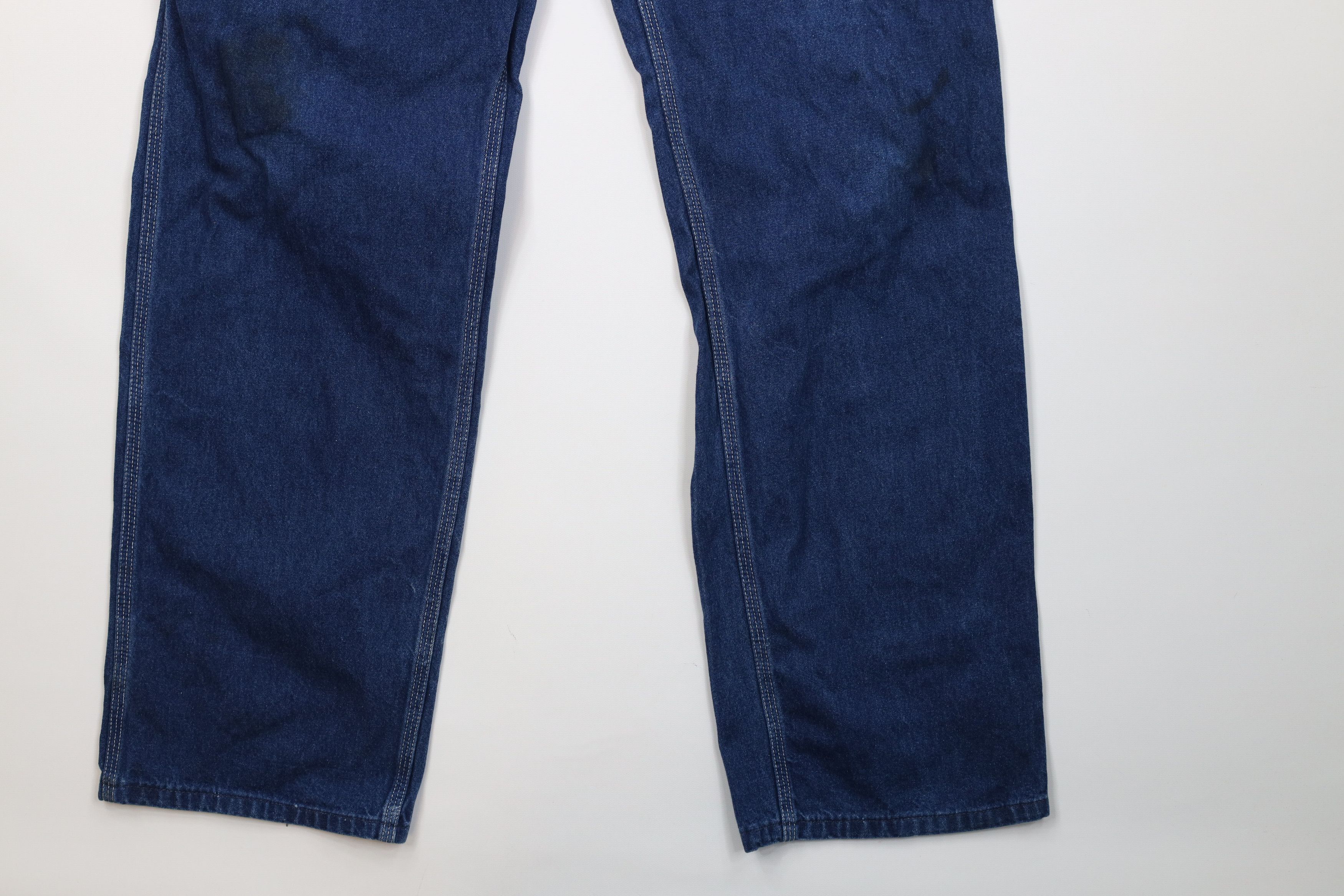 Carhartt Vintage 90s Carhartt Wide Leg Dungaree Denim Jeans Blue USA Size US 34 / EU 50 - 5 Thumbnail