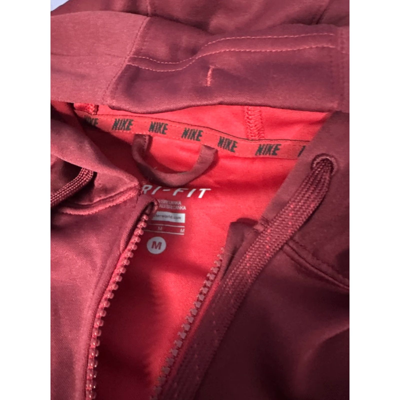 Nike Nike Air Dri Fit Hoodie Sweatshirt Full Zip Red Men’s M Gym Casual Shirt Size US M / EU 48-50 / 2 - 2 Thumbnail
