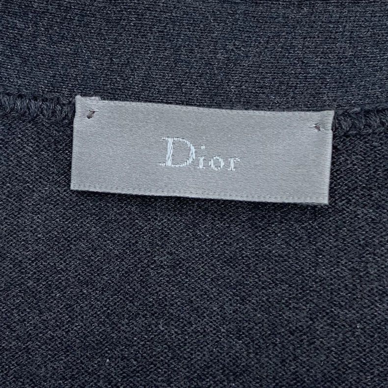 Dior Dior Black and gray logo mulberry silk cardigan jacket 2501 Size US S / EU 44-46 / 1 - 5 Thumbnail