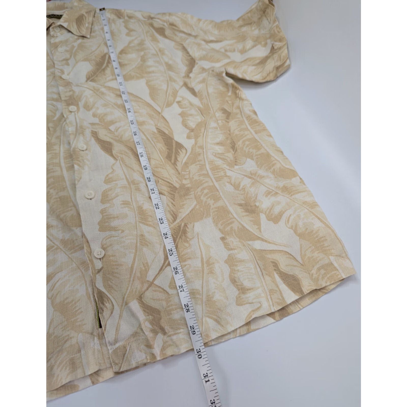 Cubavera Cubavera Linen Beige Floral Short Sleeve Button Up Hawaiian Camp Shirt XL Men Beige Floral Short Sleeve Button-Up Cubavera Hawaiian Camp Shirt XL Mens Size US XL / EU 56 / 4 - 3 Thumbnail