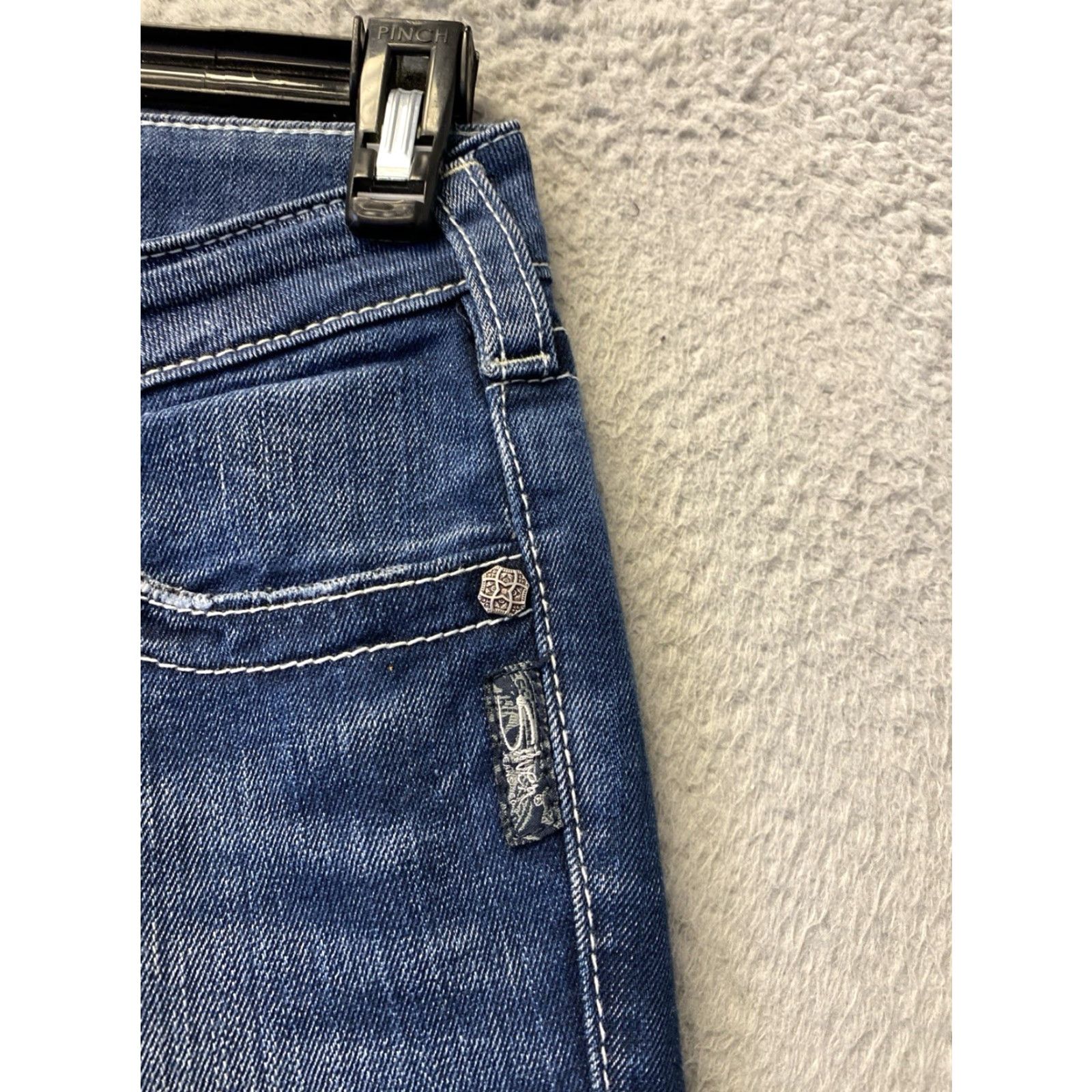 Silver Jeans Co. Silver Jeans Jeans Women Capri Dark Denim 28x23 Aiko Regular Mid 5-Pocket Belt Loops Stretch Blue Size 28" / US 6 / IT 42 - 4 Thumbnail
