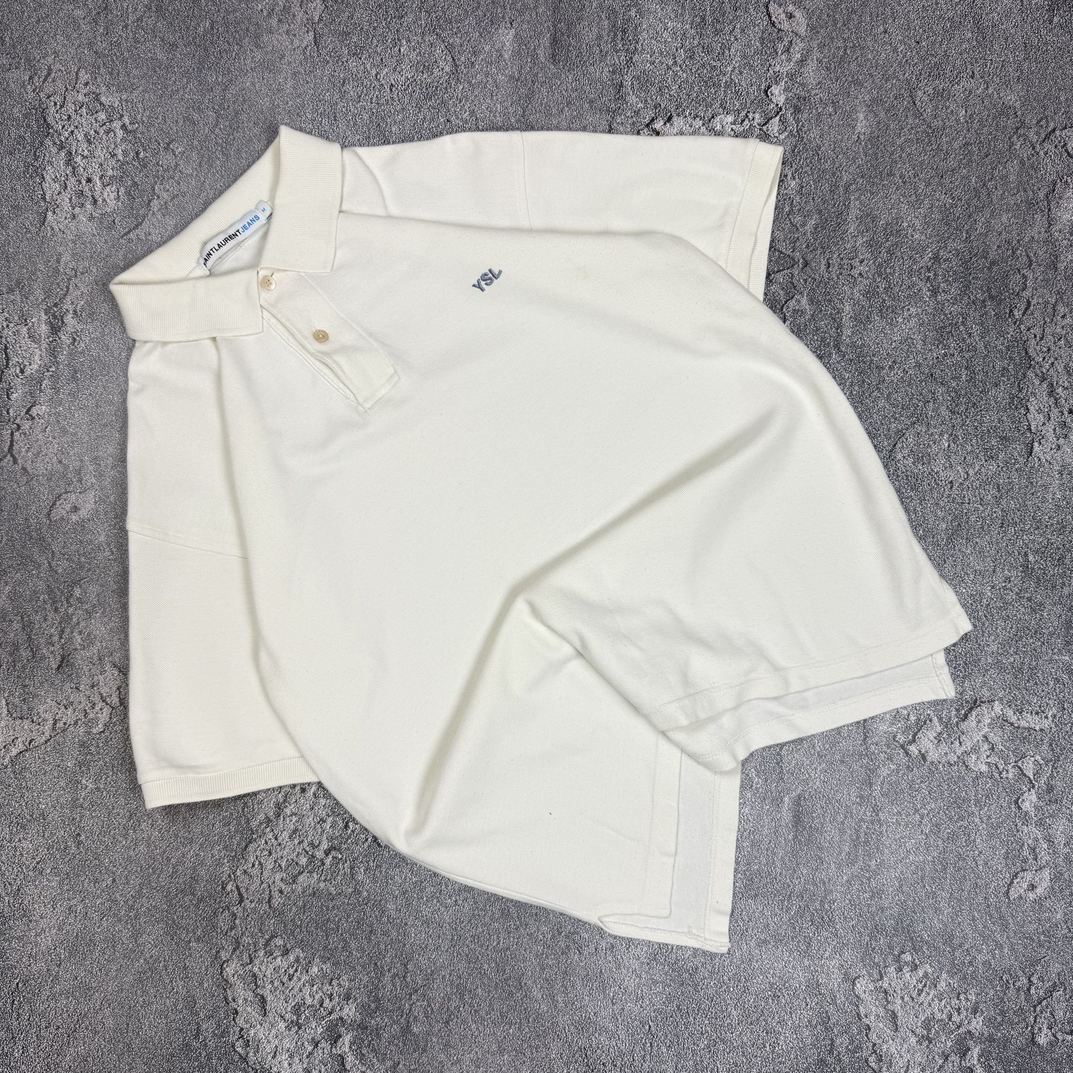 Saint laurent jeans polo YSL YVES TEE SHIRT WHITE OLD MONEY