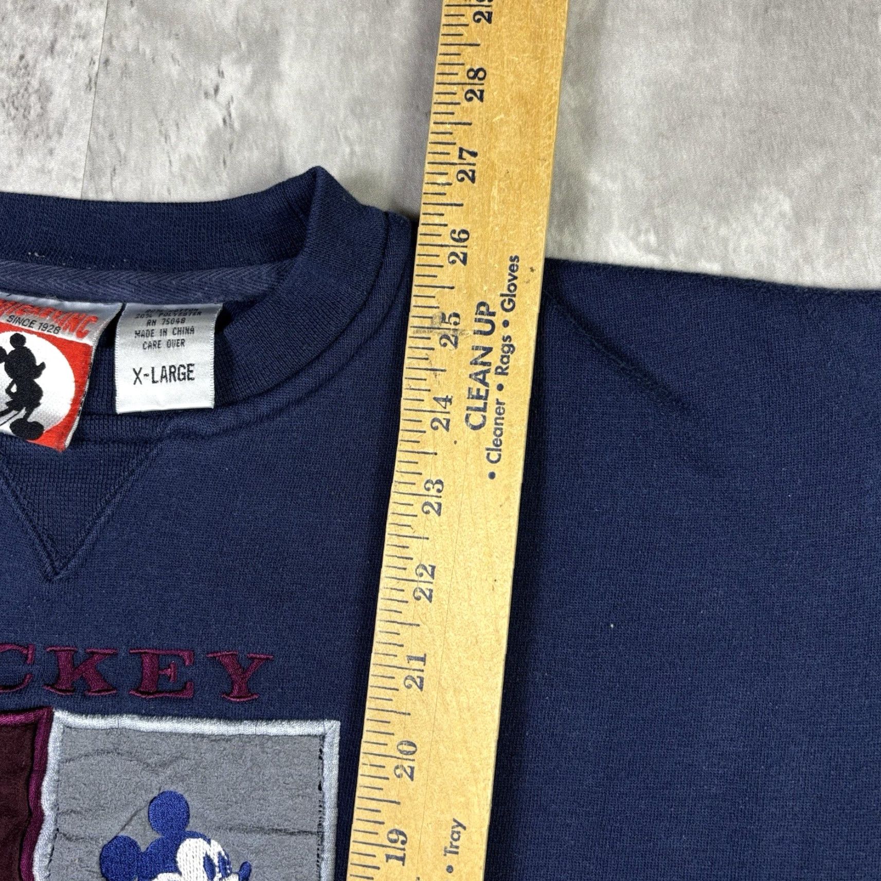 Mickey & Co. VINTAGE Mickey Mouse Sweatshirt Embroidered Logo Adult XL 90s Mickey & Co. Pullover Cotton Blue Graphic Print Size US XL / EU 56 / 4 - 4 Thumbnail