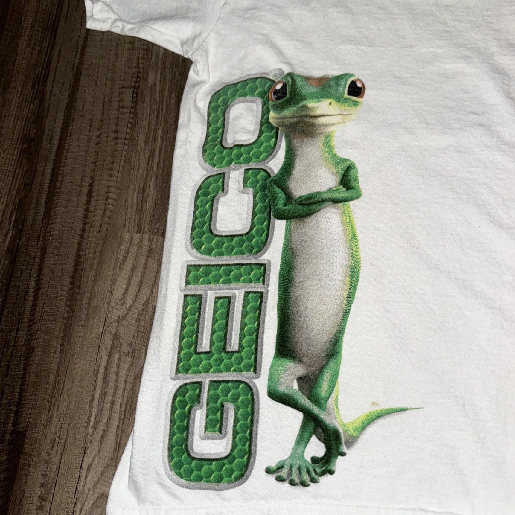 Fruit Of The Loom VINTAGE GEICO Gecko Promo T-Shirt White Fruit of the Loom Large 20x26 Insurance T-Shirt Mens L White Geico Gecko 90s Retro Y2K Ad Promo Band Tee Gift Size US L / EU 52-54 / 3 - 2 Thumbnail