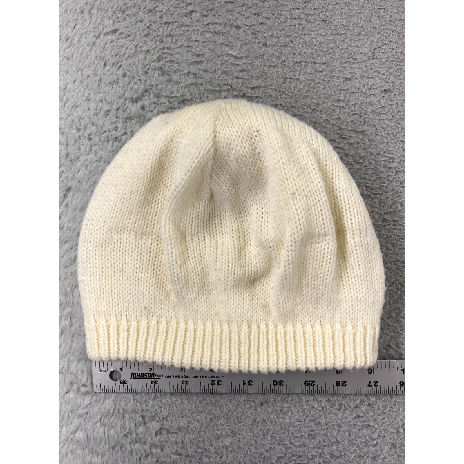 Vintage Aris Beanie Womens One Size White Cable Knit Acrylic Winter Ski Size ONE SIZE - 3 Thumbnail