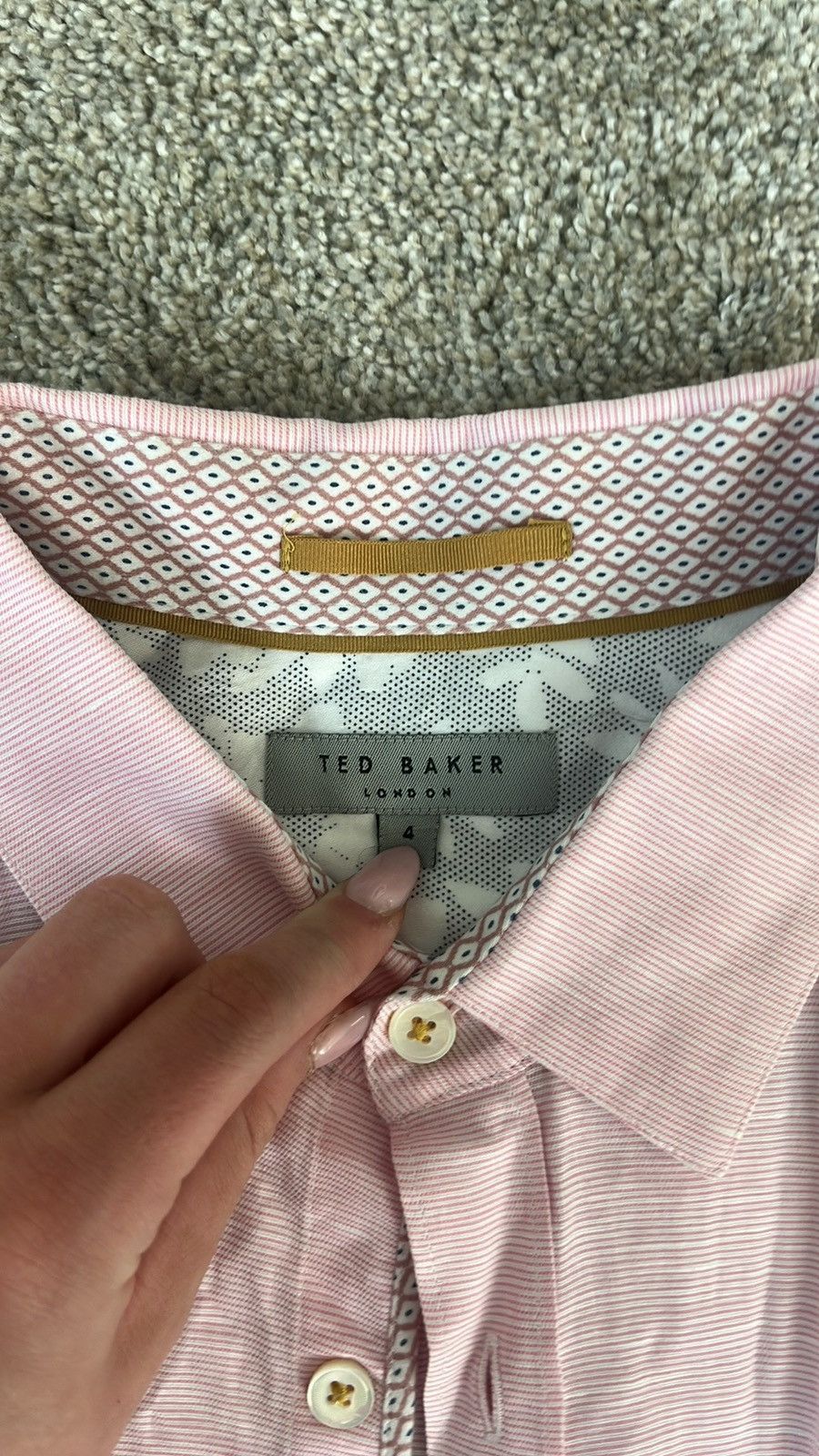 Ted Baker Ted Baker London Light Pink Button down shirt Size US M / EU 48-50 / 2 - 2 Thumbnail