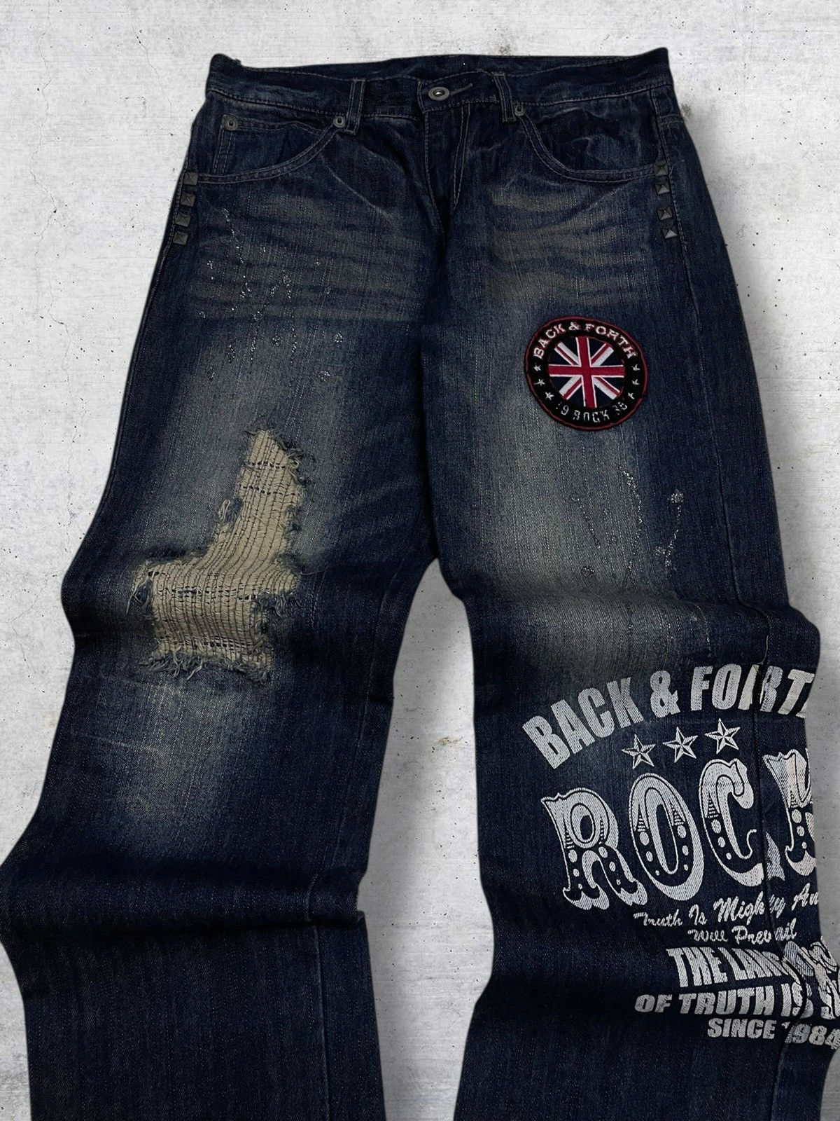 Hysteric Glamour VINTAGE BACK FORTH CRAFTED OG JAPAN DESIGNER ROCKNROLL DENIM Size US 31 - 4 Thumbnail