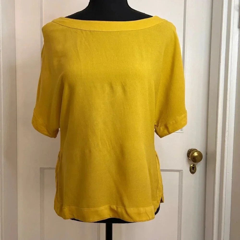 H&M H&M Mustard Blouse in Viscose Size 2 Size XS / US 0-2 / IT 36-38 - 7 Thumbnail