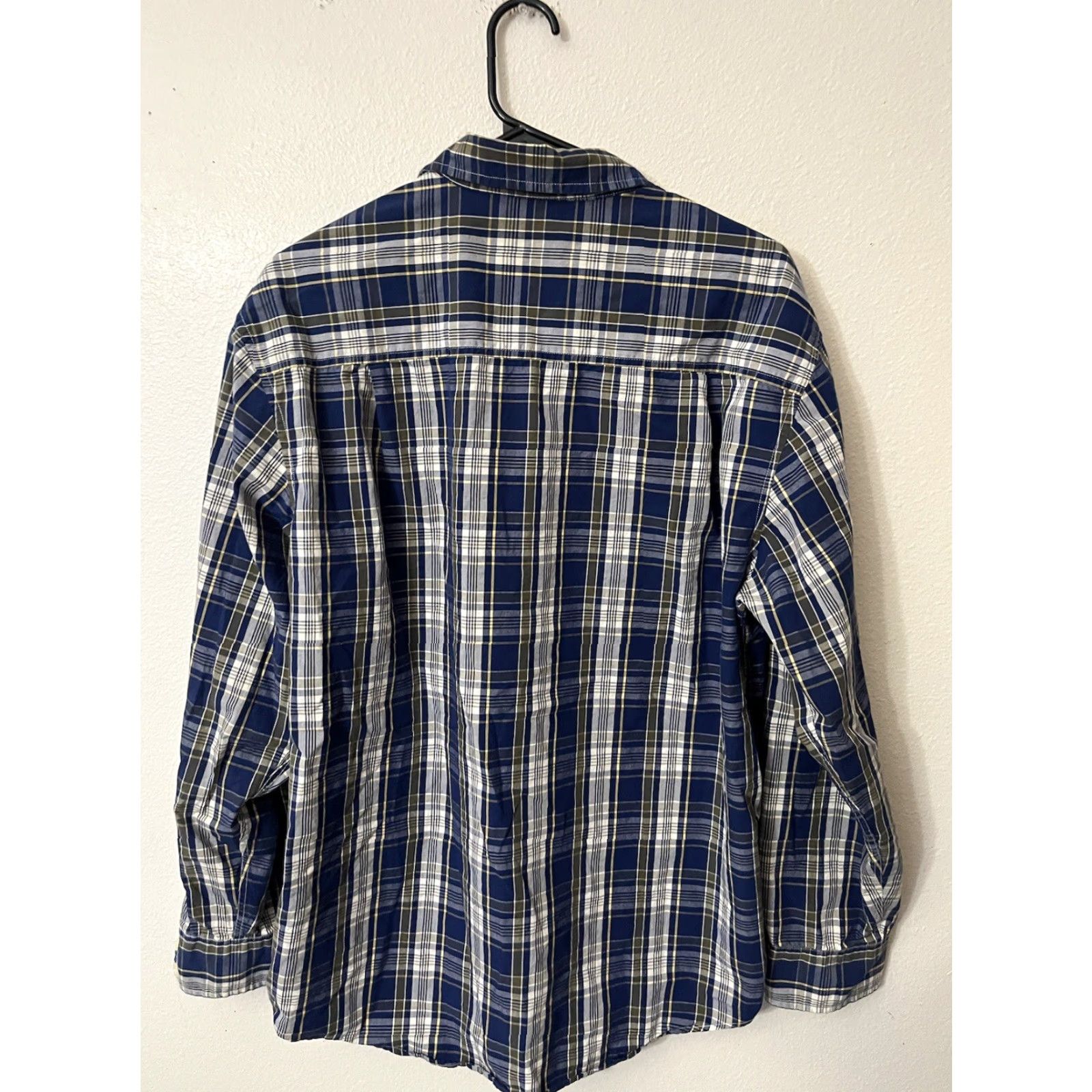 Izod VINTAGE IZOD Shirt Mens L Large Blue Button Shirt Camp Long Sleeve Size US L / EU 52-54 / 3 - 3 Thumbnail