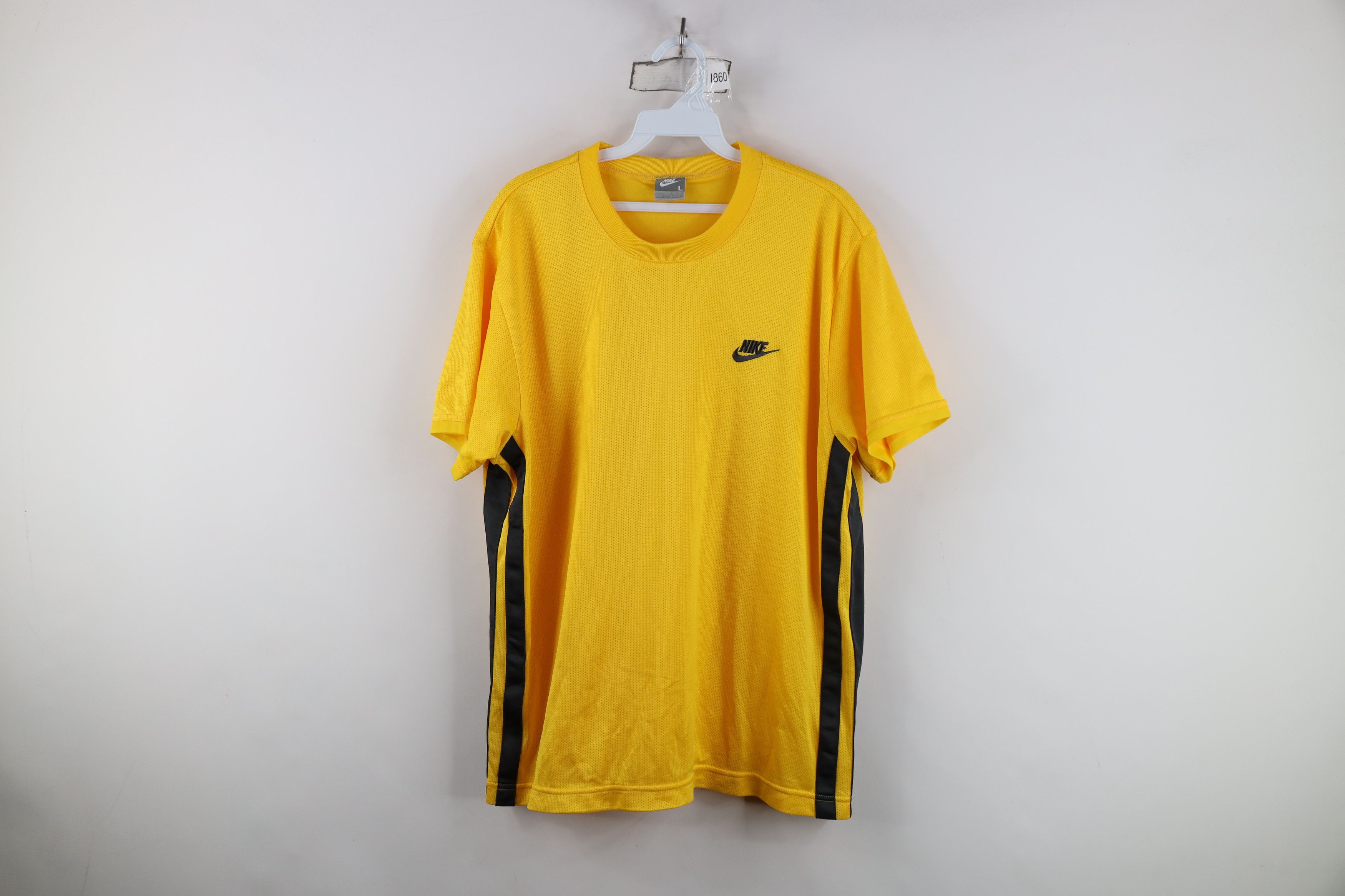 Nike Vintage Nike Mini Swoosh Mesh Short Sleeve Ringer T-Shirt Size US L / EU 52-54 / 3 - 1 Thumbnail