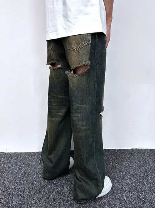 Japanese Brand Komuro x Mami Loose retro distressed trendy ripped jeans y2k Size US 34 / EU 50 - 3 Thumbnail