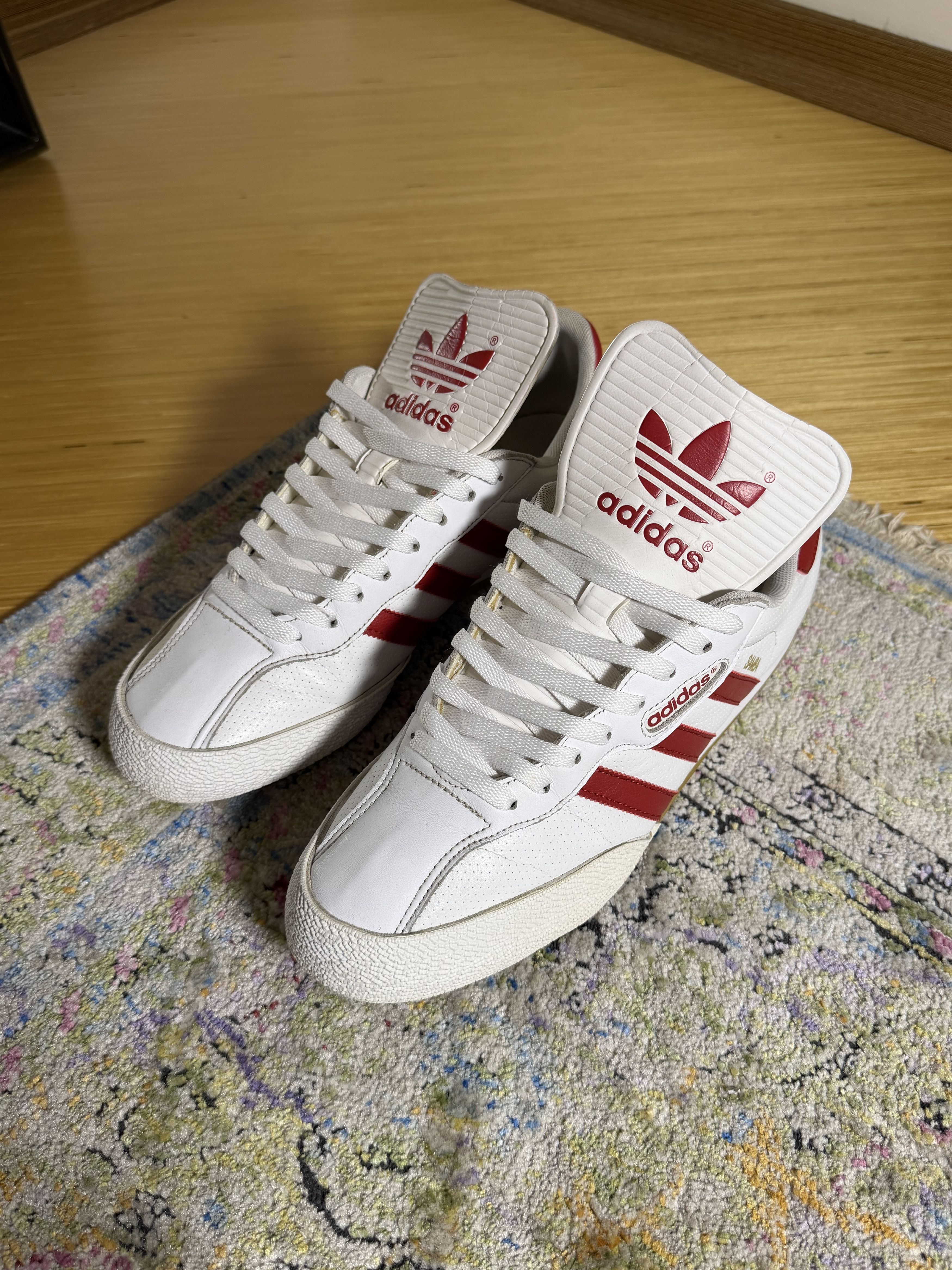 Adidas Adidas Samba Super White/Red Sneakers Size US 11 / EU 44 - 3 Thumbnail
