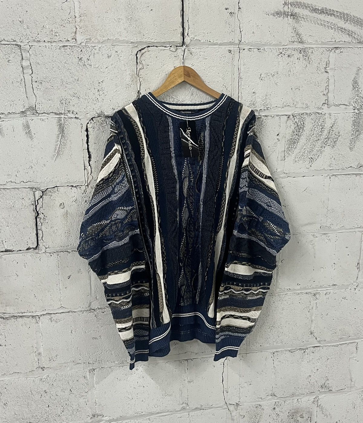 Coogi Coogi style 3d knit crazy rare sweater 90s streetwear Size US XL / EU 56 / 4 - 1 Thumbnail