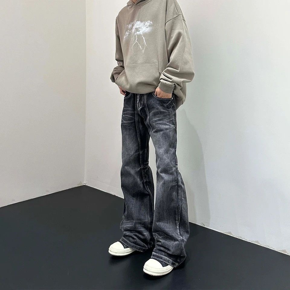 Japanese Brand Honeycomb Loose Flare Leg Vintage Design Jeans y2k Size US 34 / EU 50 - 3 Thumbnail