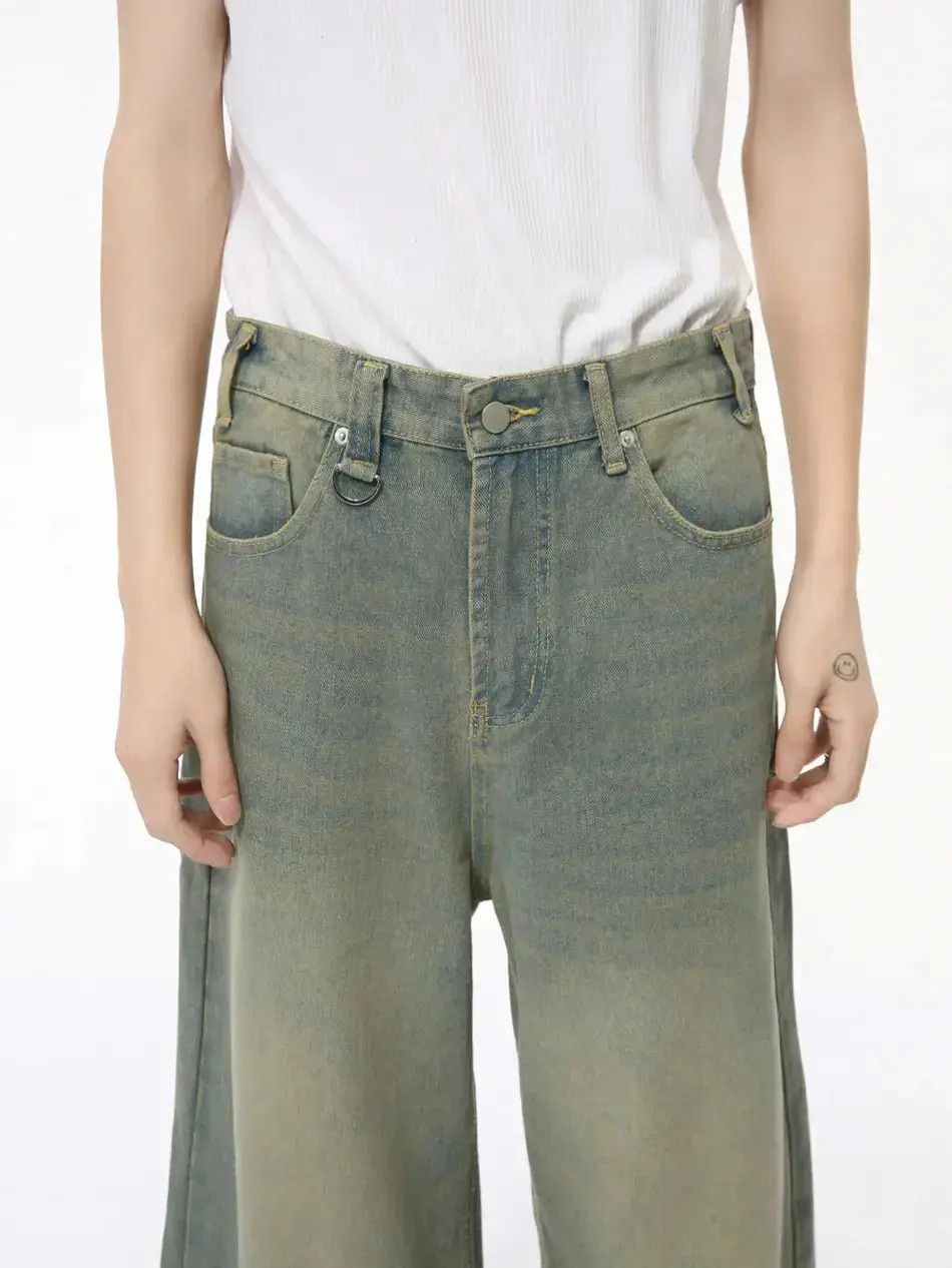 Japanese Brand Retro loose straight leg wide leg jeans Size US 32 / EU 48 - 5 Thumbnail