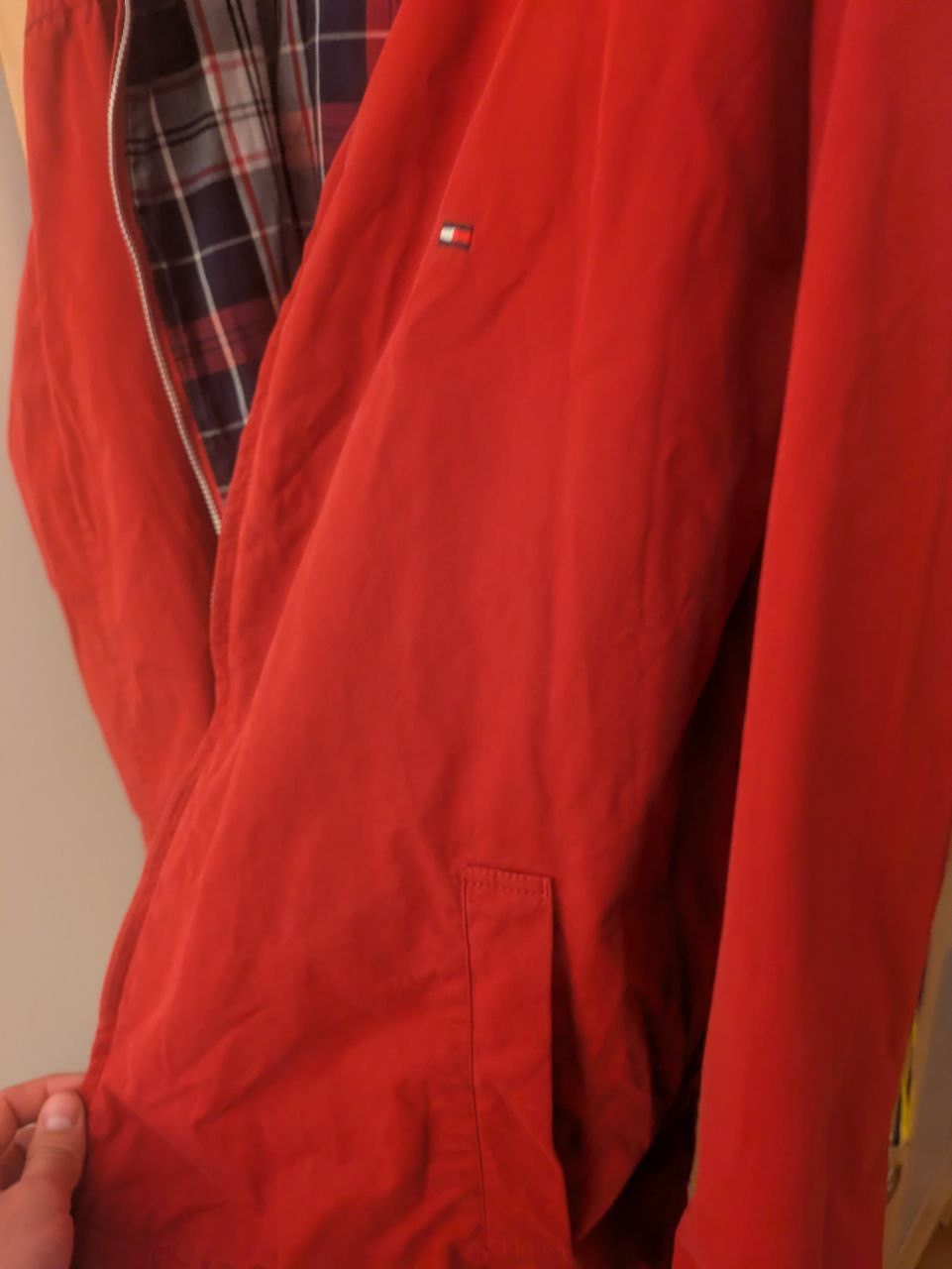 Tommy Hilfiger Tommy Hilfiger Red Harrington Jacket (Vintage 90s) Size US XL / EU 56 / 4 - 4 Thumbnail