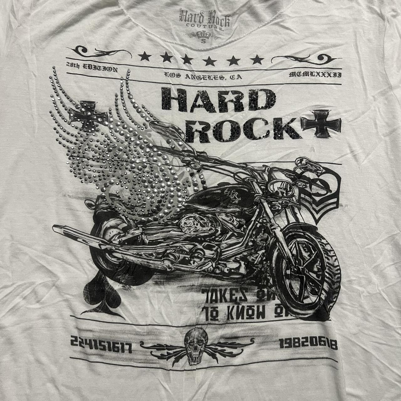 Hard Rock Cafe Vintage Y2K/2000s Hard Rock Couture Biker Essential Womens Tee! Size US S / EU 44-46 / 1 - 2 Thumbnail