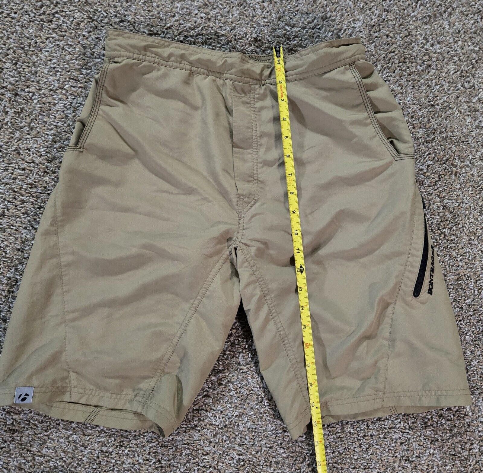 Designer Tan Bontrager Padded Bicycle Shorts Size M Size ONE SIZE - 8 Thumbnail