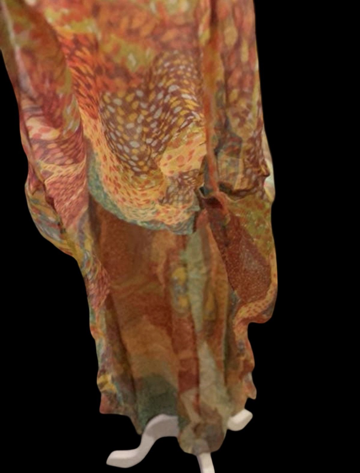 Other Catherine Malandrino 100% Silk Halter Maxi Dress Size S / US 4 / IT 40 - 4 Thumbnail
