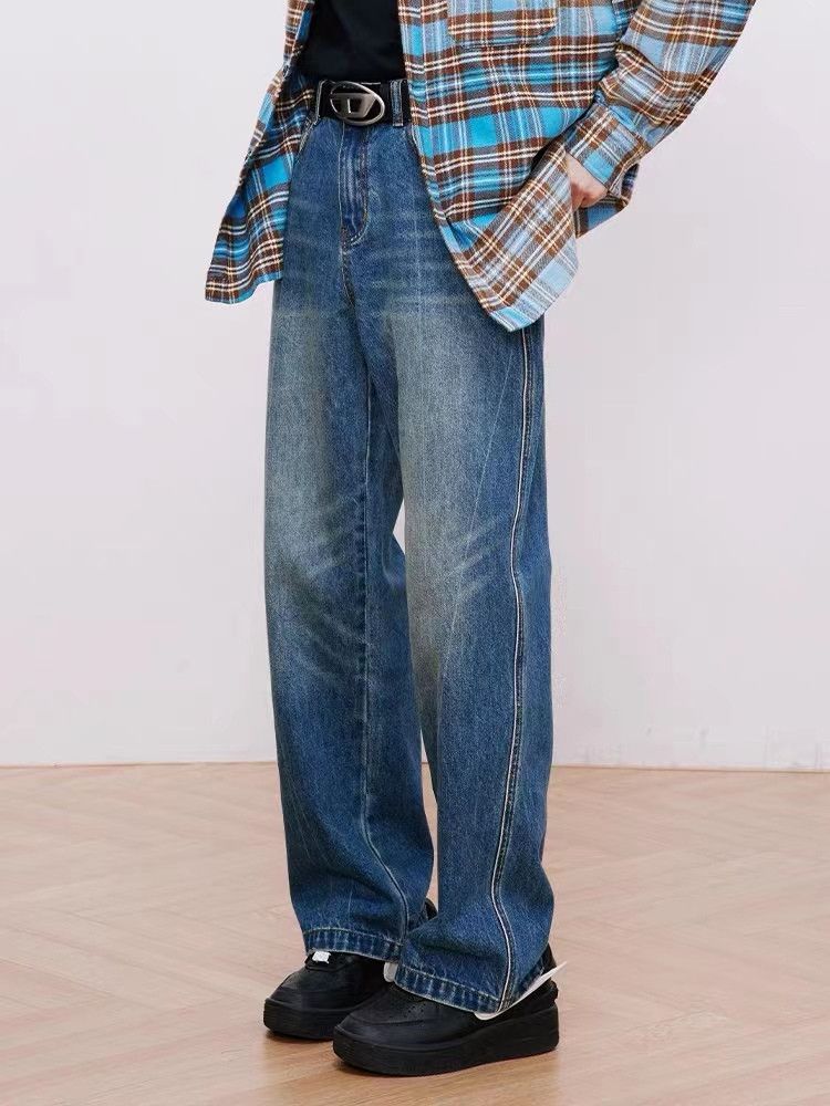 Japanese Brand × Jean Vintage washed straight leg heavyweight rare jeans Size US 32 / EU 48 - 1 Thumbnail