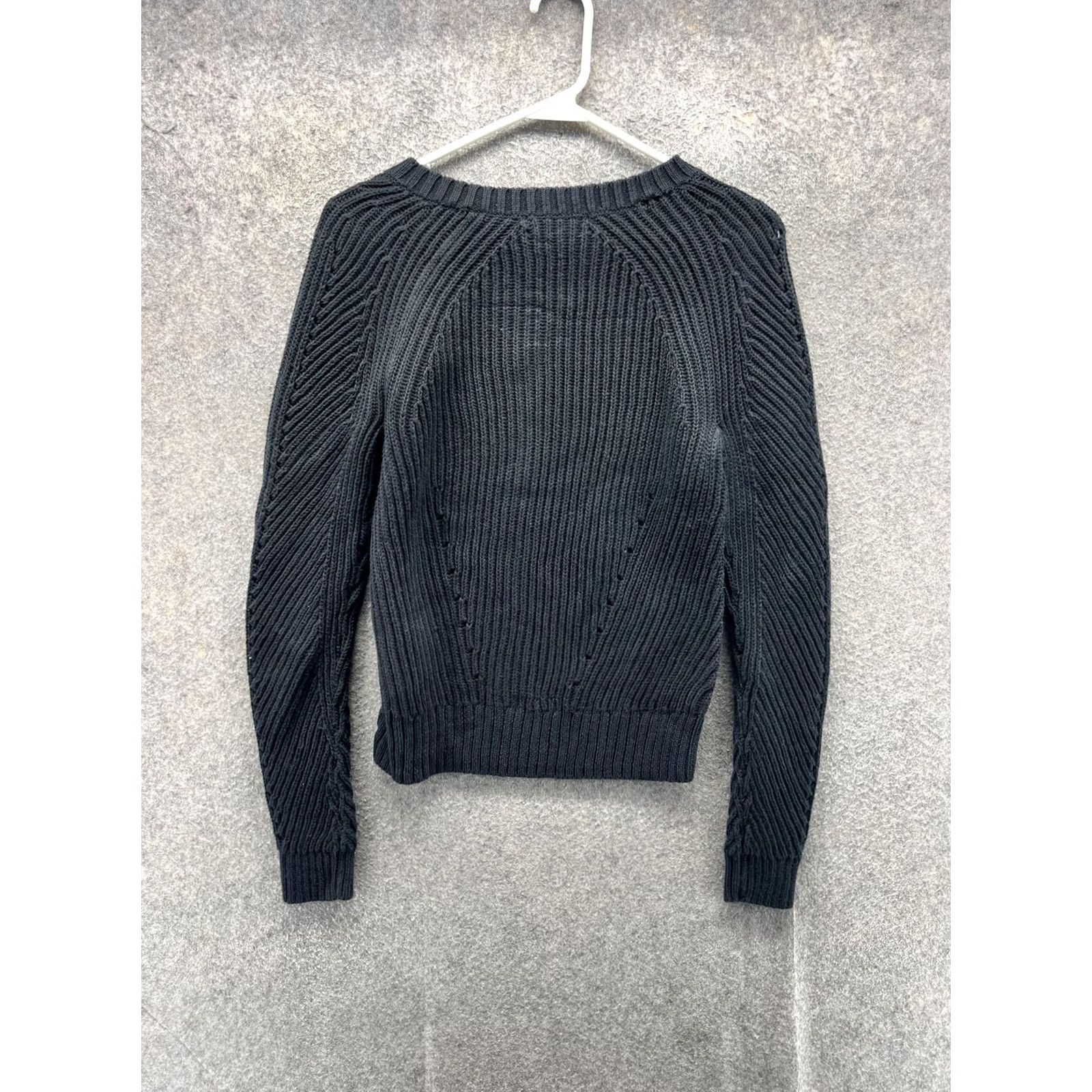 Ralph Lauren VINTAGE Lauren Ralph Lauren Sweater Womens Petite Small Black Raglan Shoulder Knit Crew Neck Pullover Winter Womens Size S / US 4 / IT 40 - 7 Thumbnail