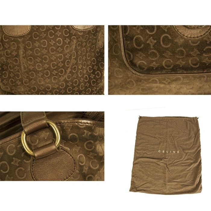 Celine Celine Monogram Brown Suede Handbag Size ONE SIZE - 5 Thumbnail