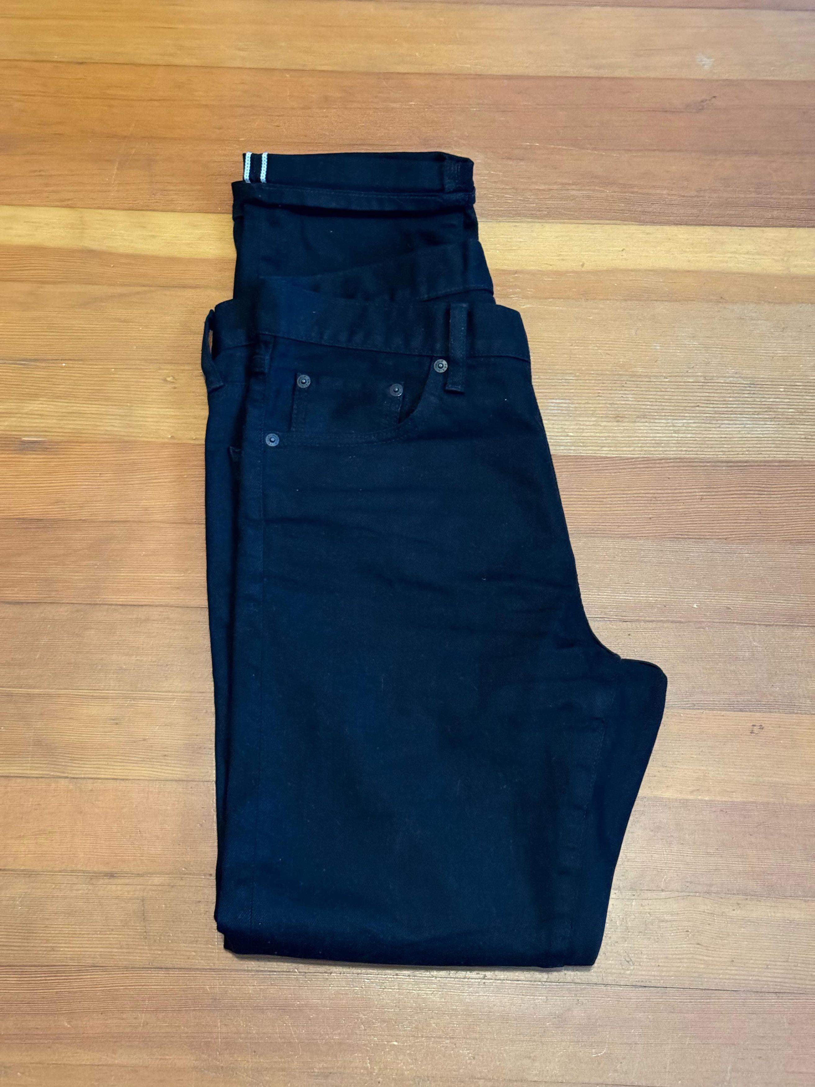 Uniqlo Uniqlo Selvedge Mens Black Denim Pants 31 Size US 31 - 1 Thumbnail