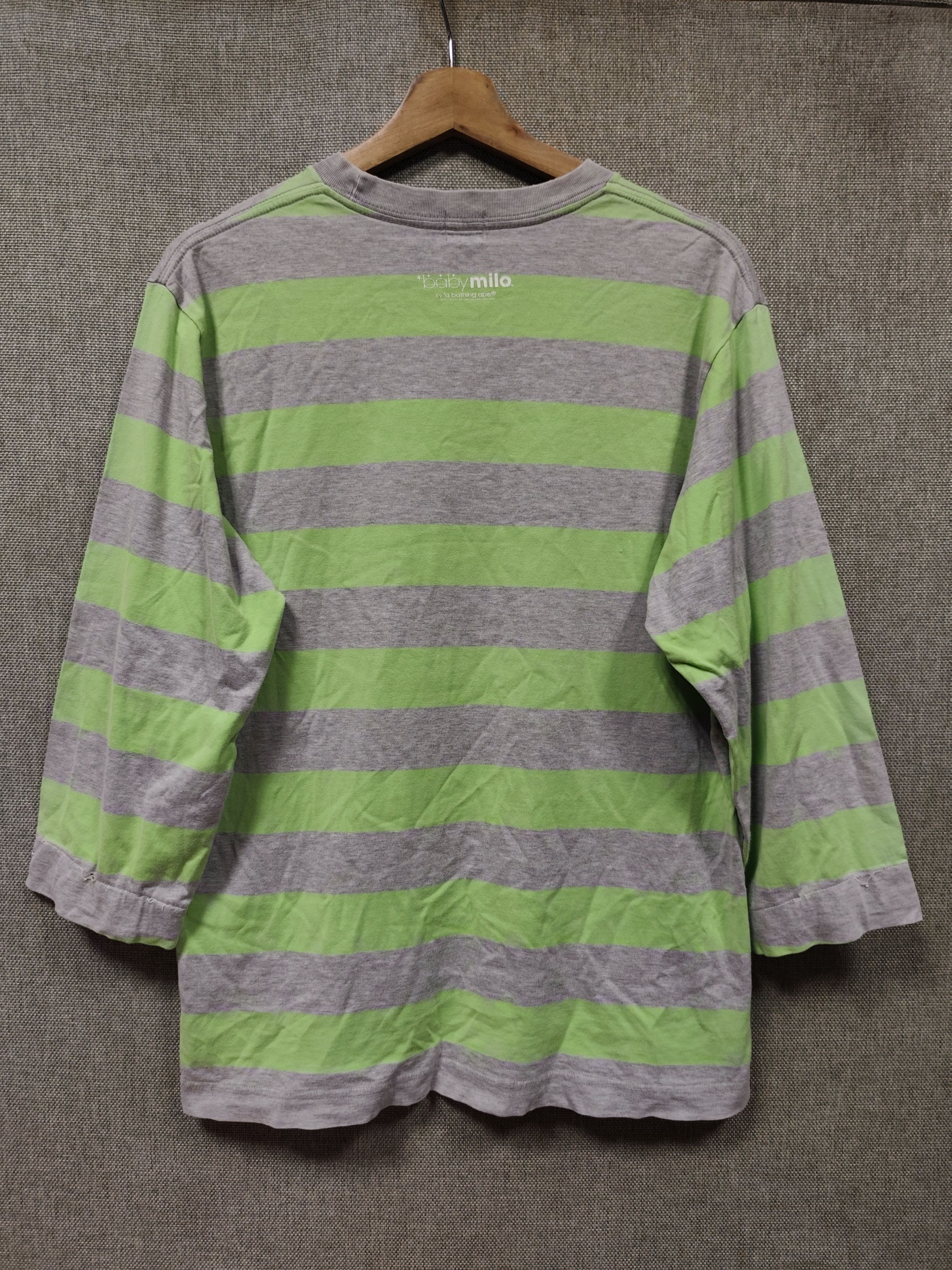 Bape Baby Milo Striped Long Sleeve Shirt Size US M / EU 48-50 / 2 - 2 Thumbnail
