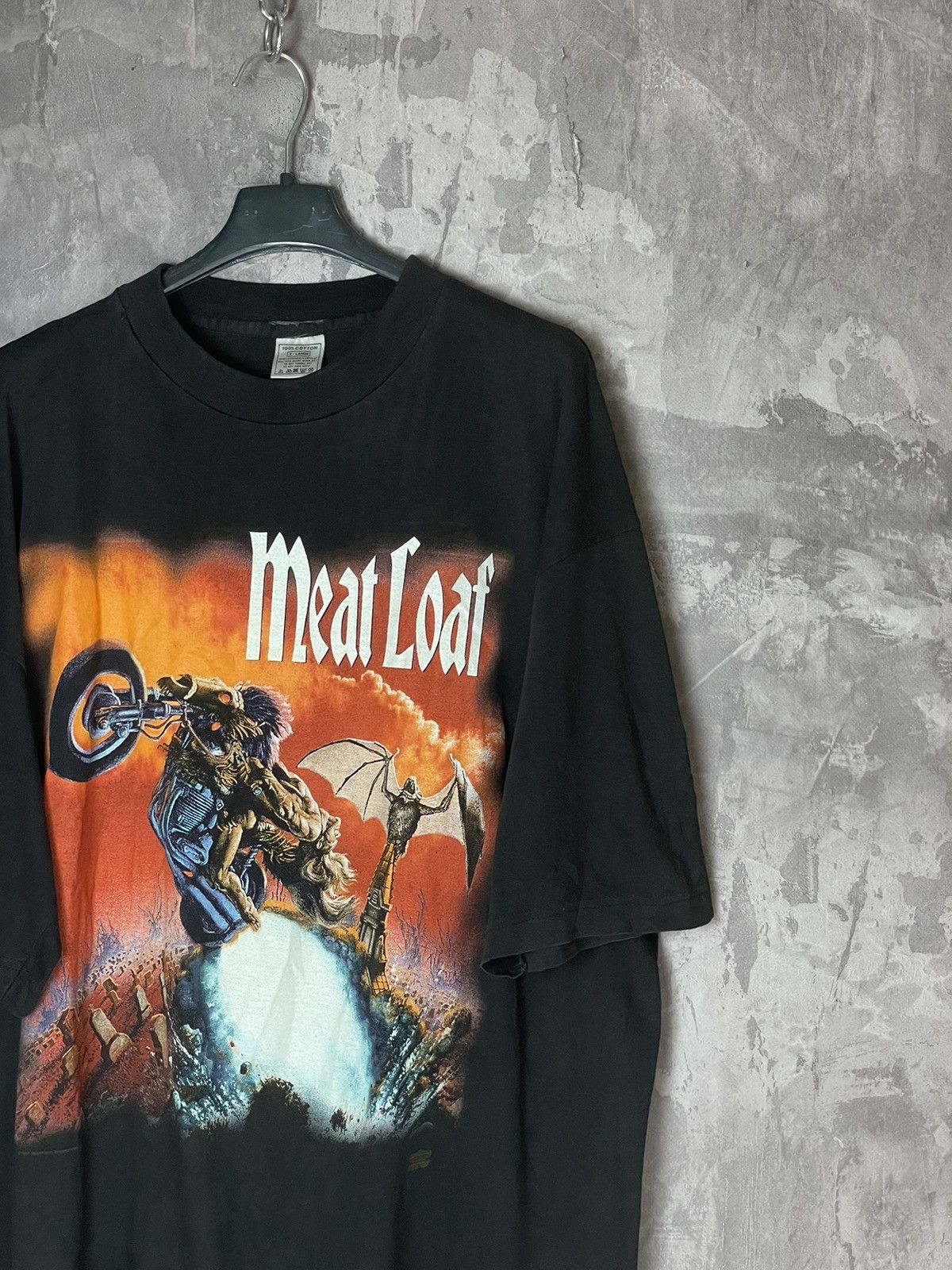 Band Tees × Vintage Vintage Meat Loaf 1993-95 Faded Very Rare Tour T-shirt Size US XL / EU 56 / 4 - 5 Thumbnail