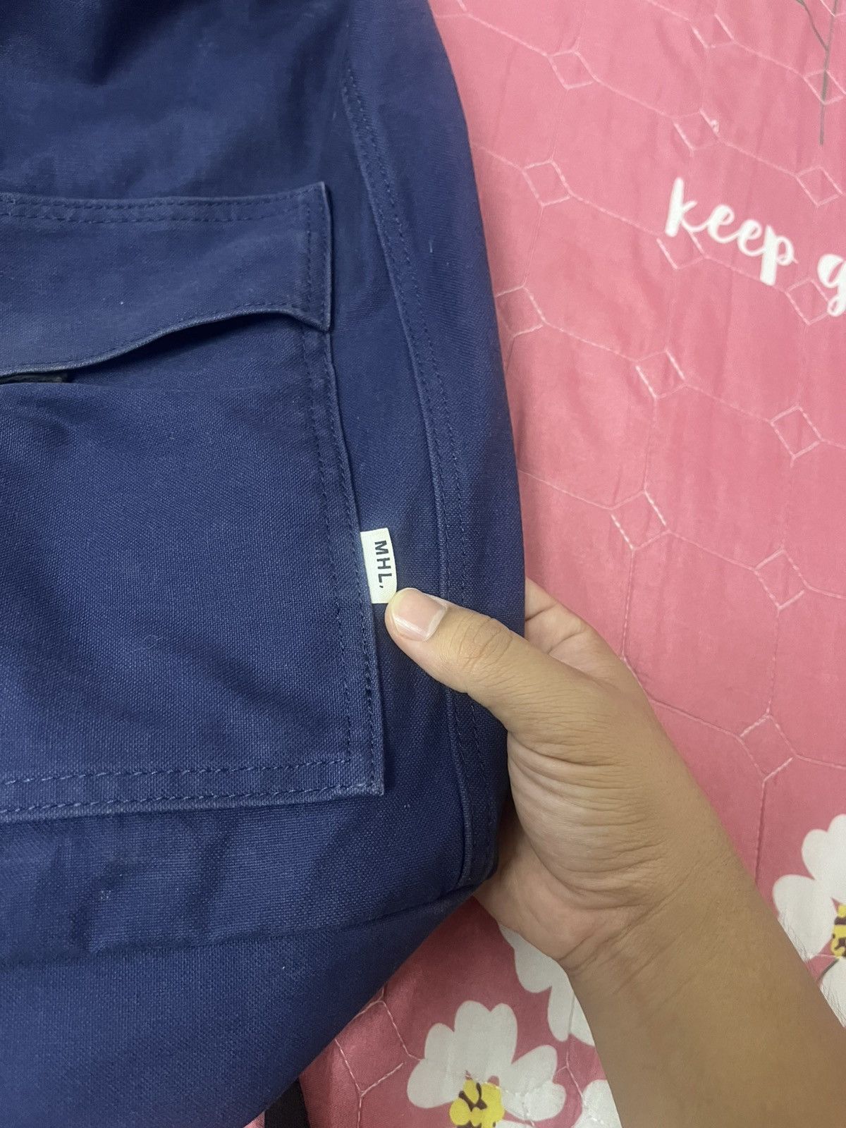 Margaret Howell MHL Margaret Howell 2 Way Rucksack Navy Canvas Size ONE SIZE - 4 Thumbnail