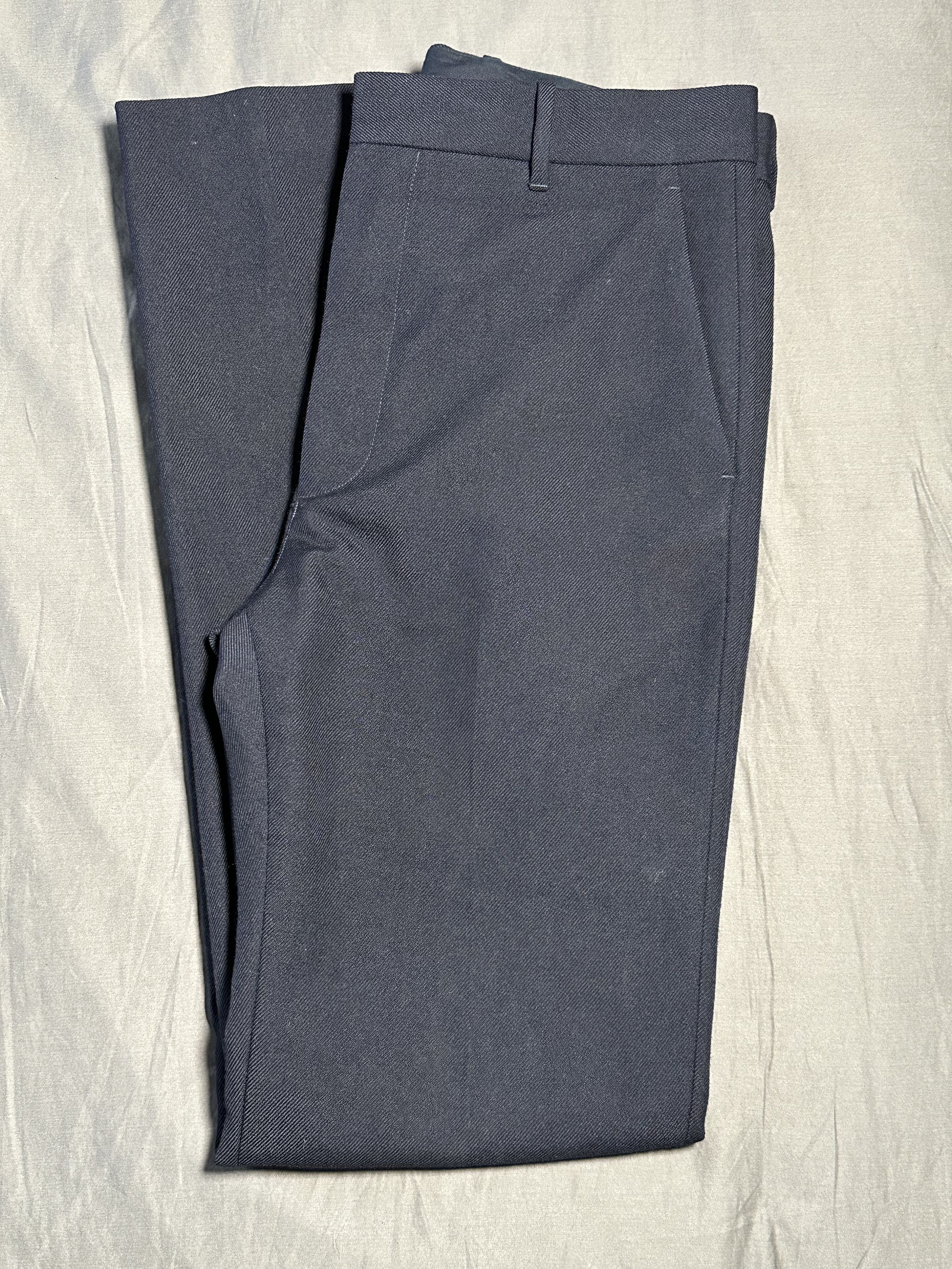 Balenciaga Navy Wool Tapered Balenciaga Trousers Size 48R - 9 Thumbnail