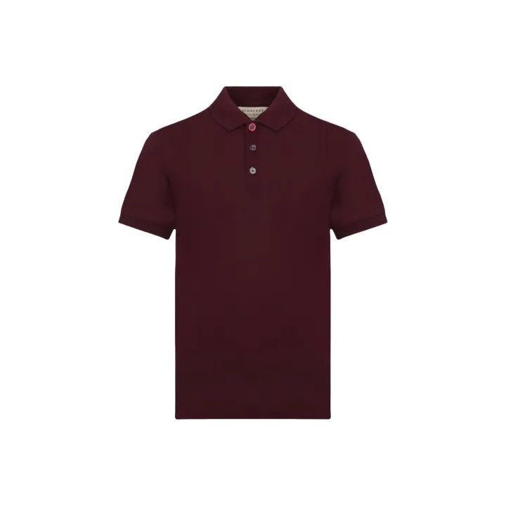 Burberry Burberry Burgundy Short Sleeve Polo Shirt Size US M / EU 48-50 / 2 - 1 Thumbnail