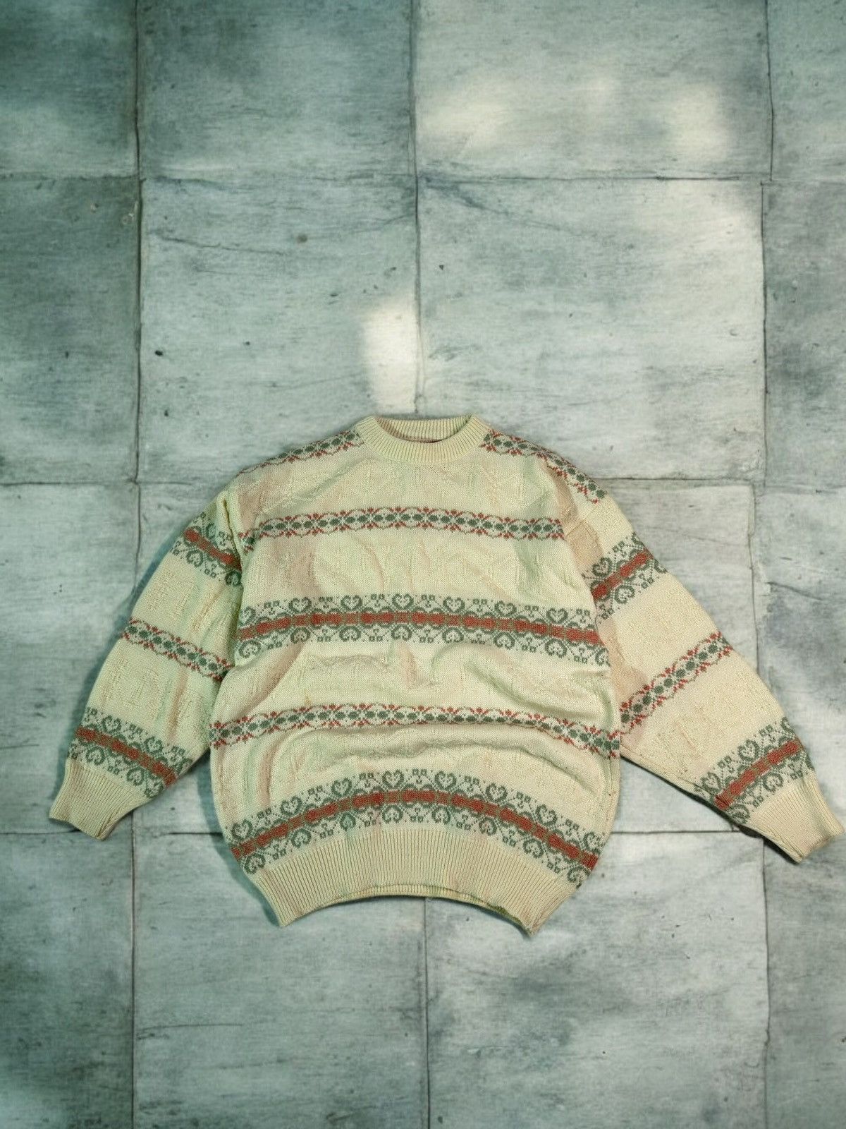Japanese Brand × Vintage Vintage knit sweater y2k coquette 90 00s avant garde pattern Size M / US 6-8 / IT 42-44 - 1 Thumbnail