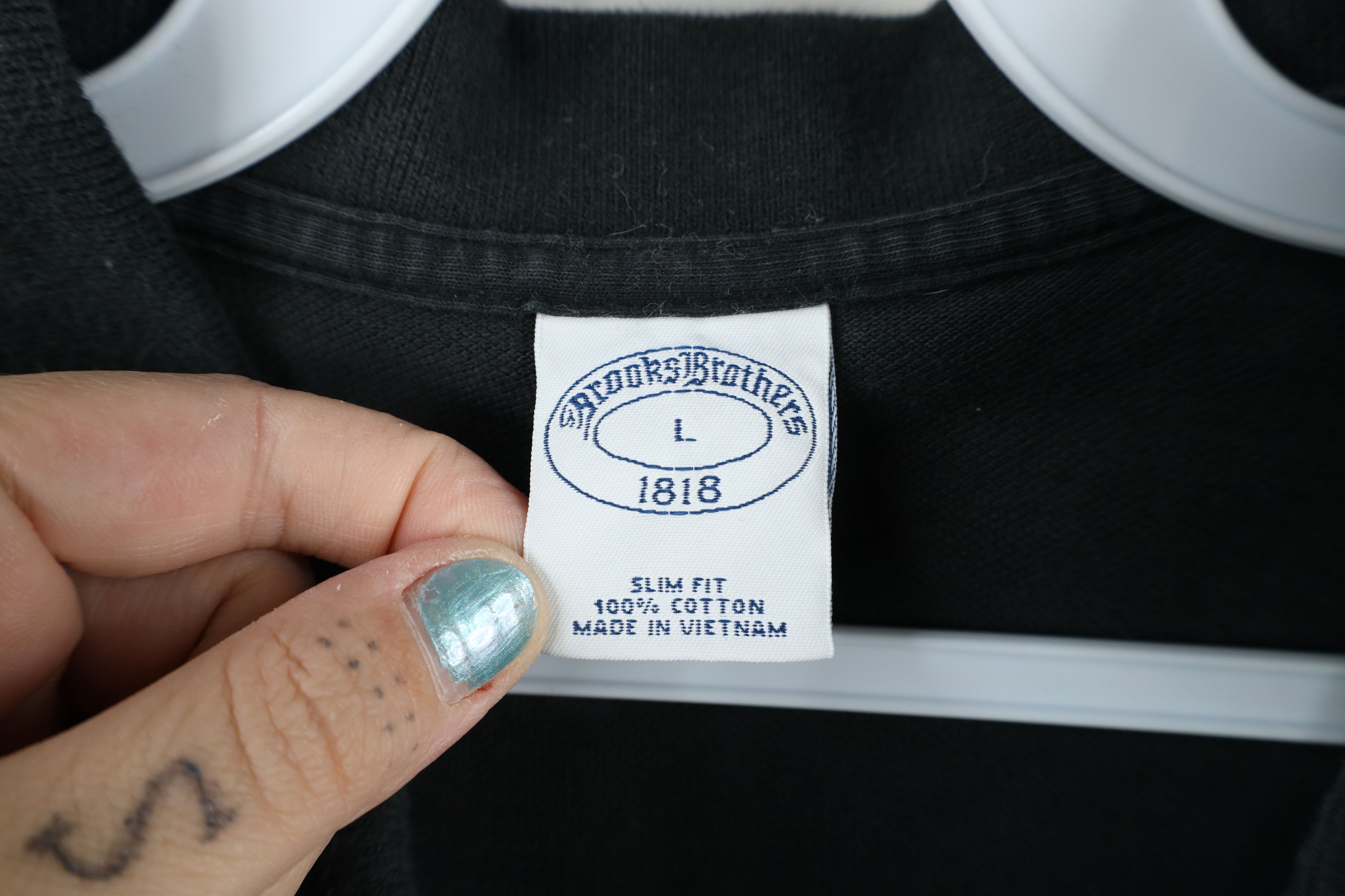 Brooks Brothers Vintage Brooks Brothers Faded Collared Golf Polo Shirt Black Size US L / EU 52-54 / 3 - 4 Thumbnail