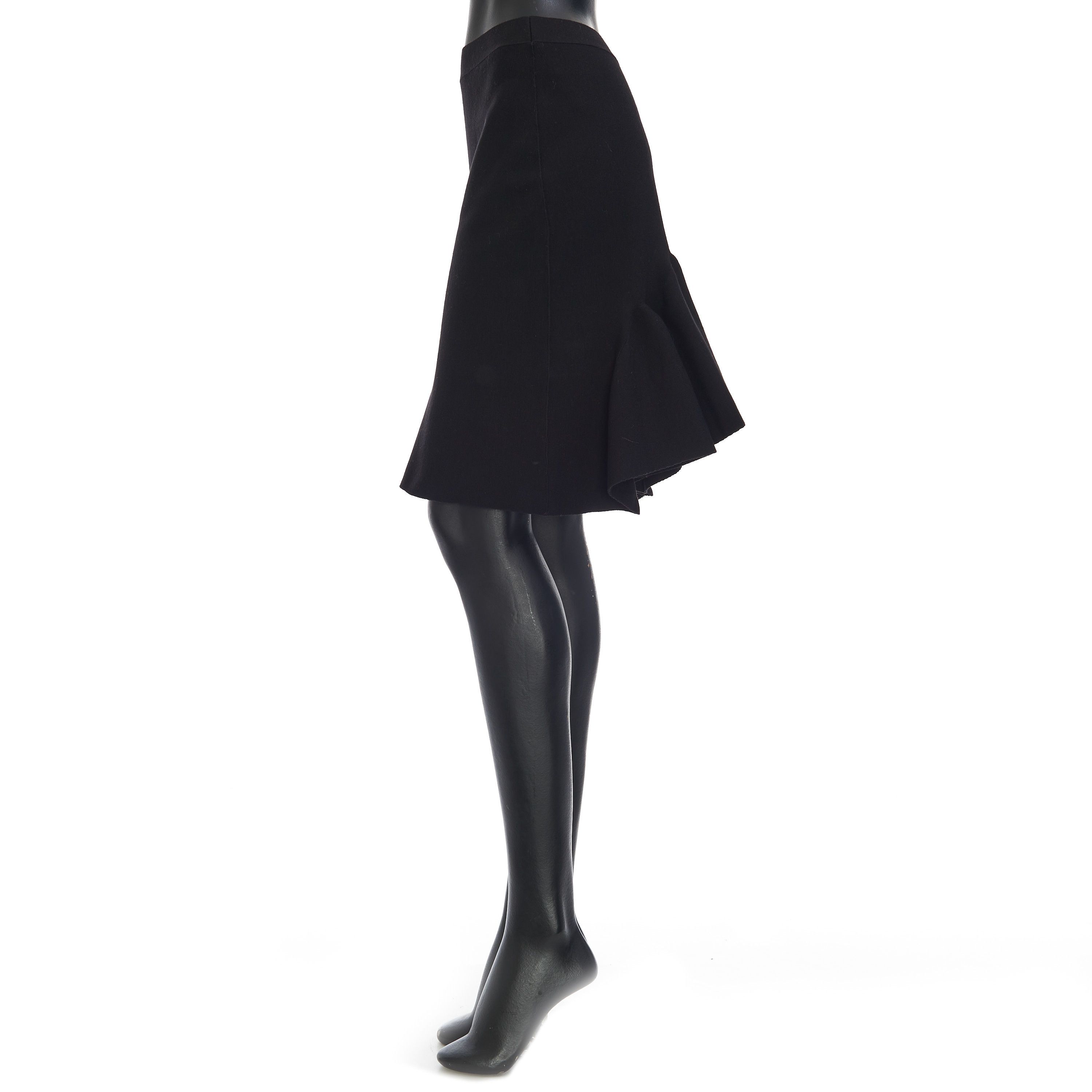Bottega Veneta Lightweight Compact Stretch Skirt In Black Wool Size 27" / US 4 / IT 40 - 3 Thumbnail